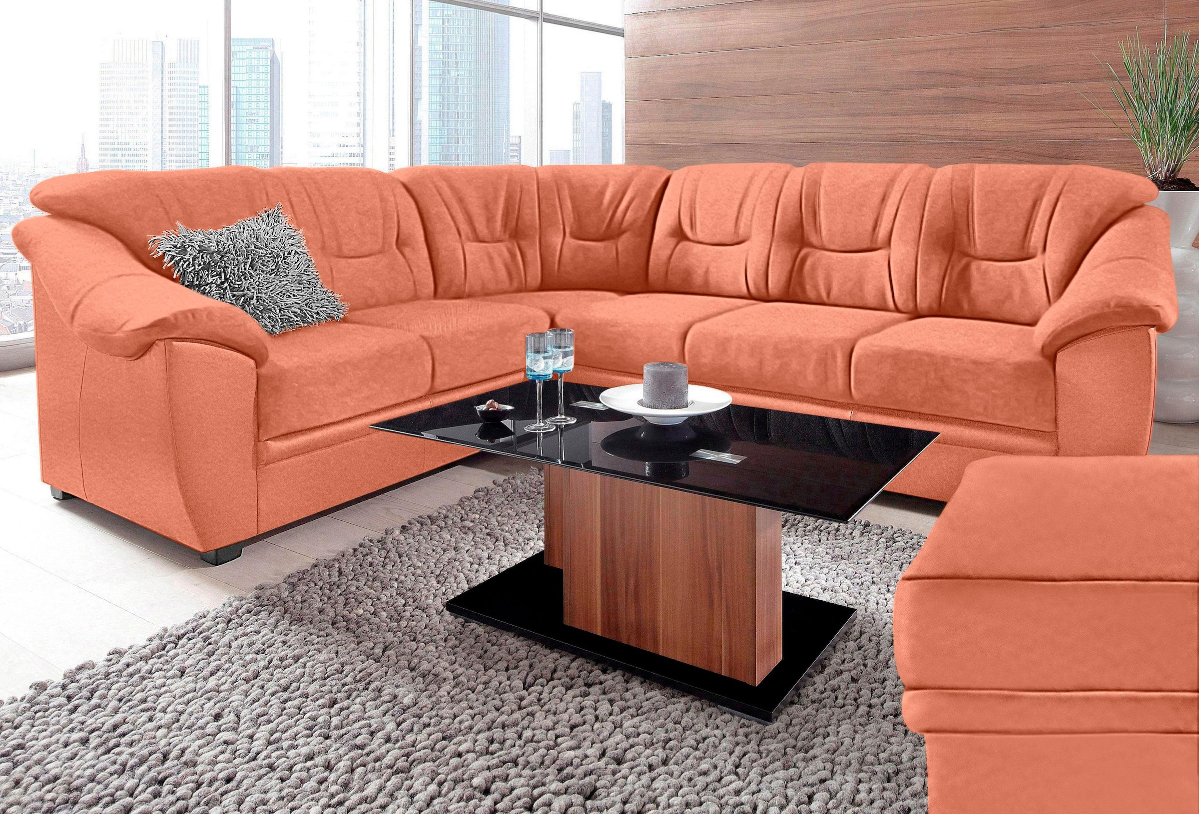 sit&more Ecksofa »Savona L-Form, B: 262 cm« optional Bettfunktion, Federker günstig online kaufen