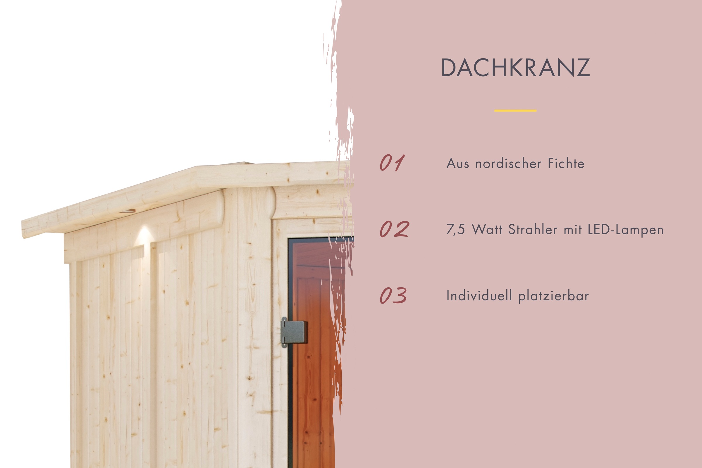 Karibu Sauna »Sanna 2«, 9-kW-Bio-Ofen mit externer Steuerung