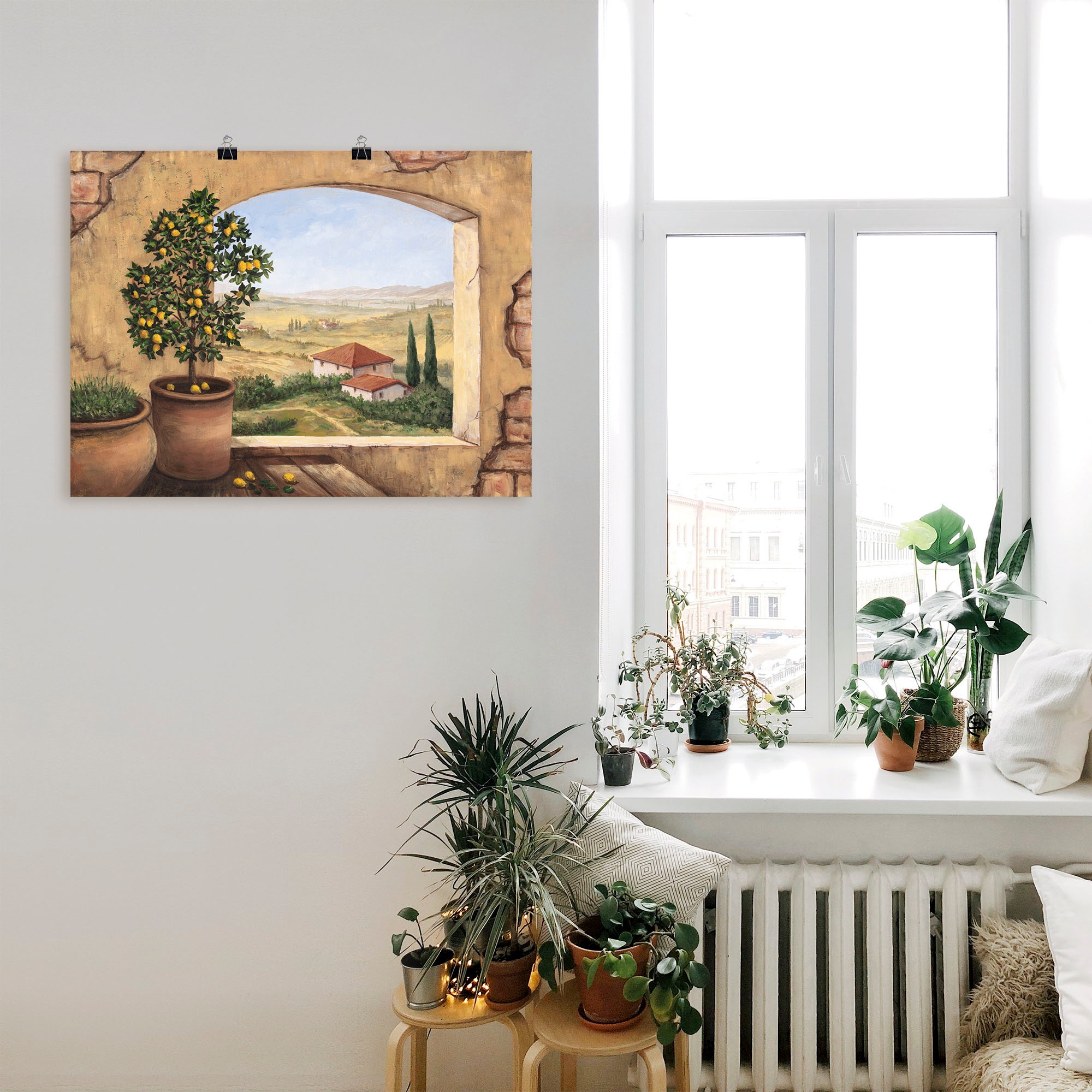 Artland Wandbild »Fenster in der Toskana«, Fensterblick, (1 St.), als Alubi günstig online kaufen