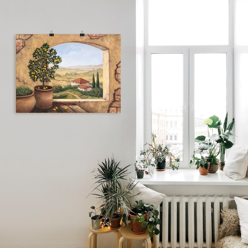 Artland Wandbild »Fenster in der Toskana«, Fensterblick, (1 St.)