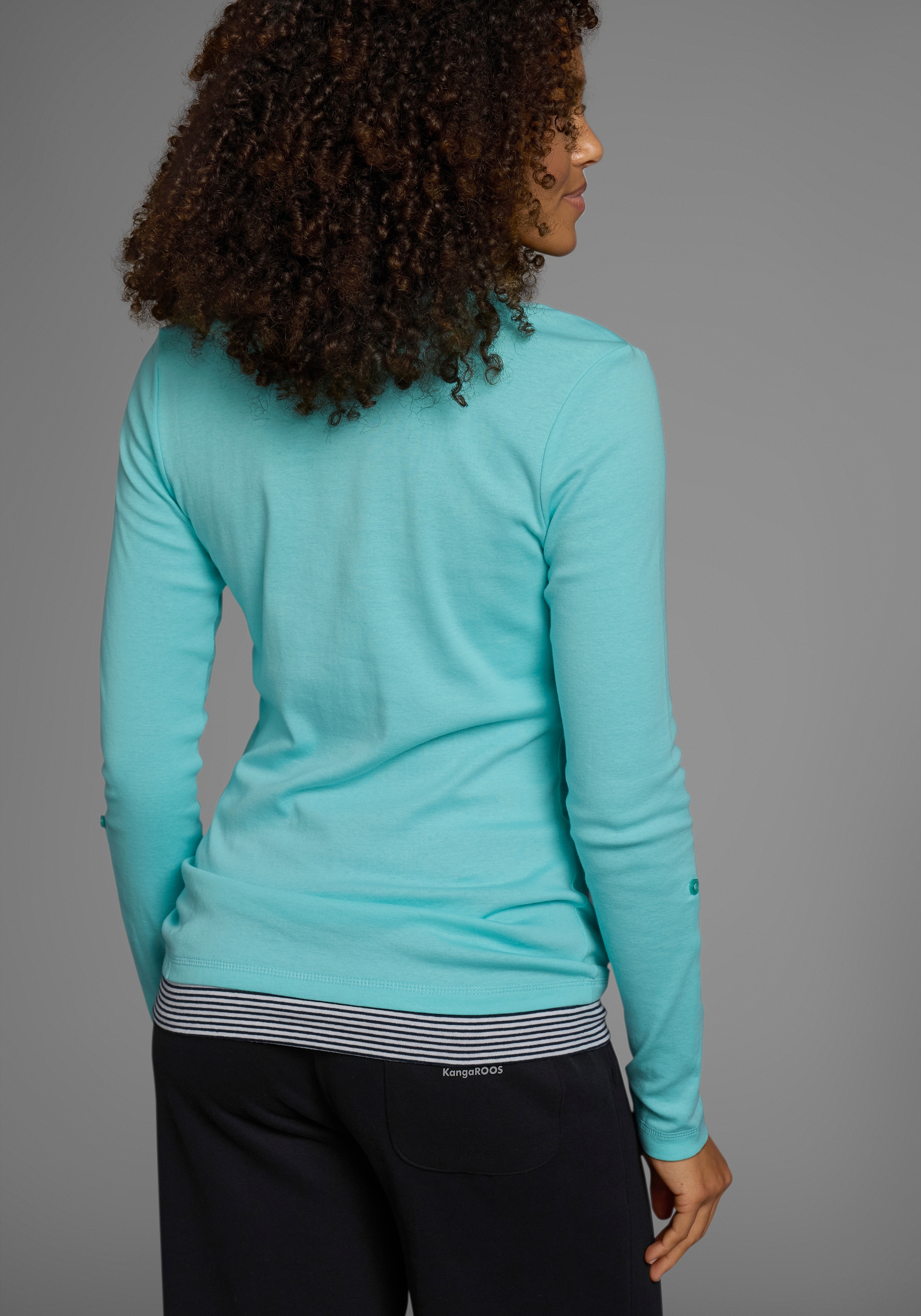KangaROOS 2-in-1-Shirt, Langarm, sehr figurbetont