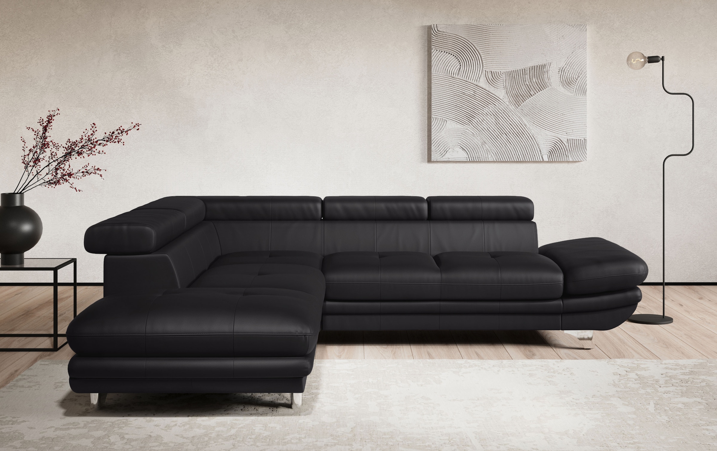 COTTA Ecksofa »Enterprise L-Form«, mit Arm- & Kopfteilverstellung, wahlweis günstig online kaufen