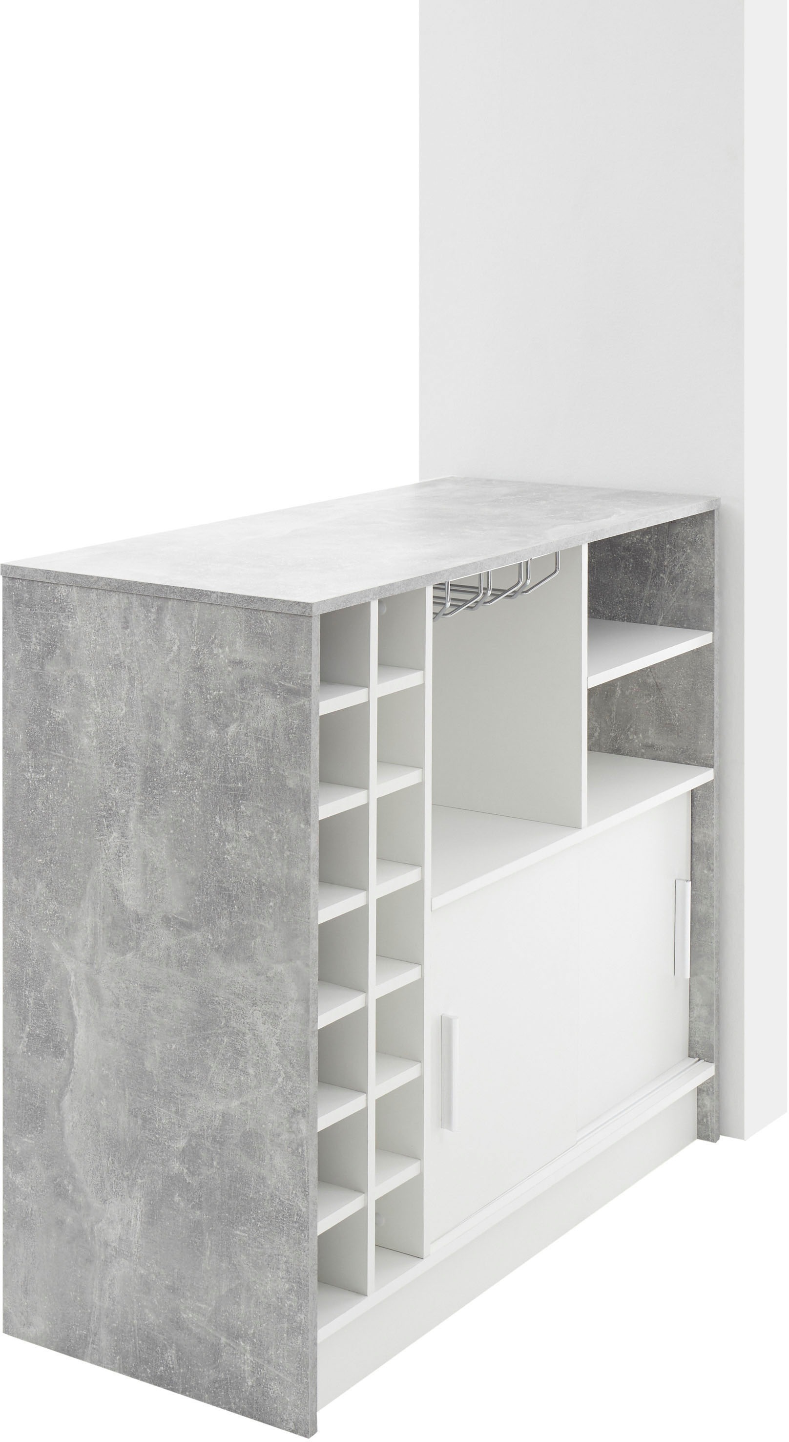 Stolkom Bartisch »Planter«, Beton Dekor, Tisch mit Flaschenregal günstig online kaufen