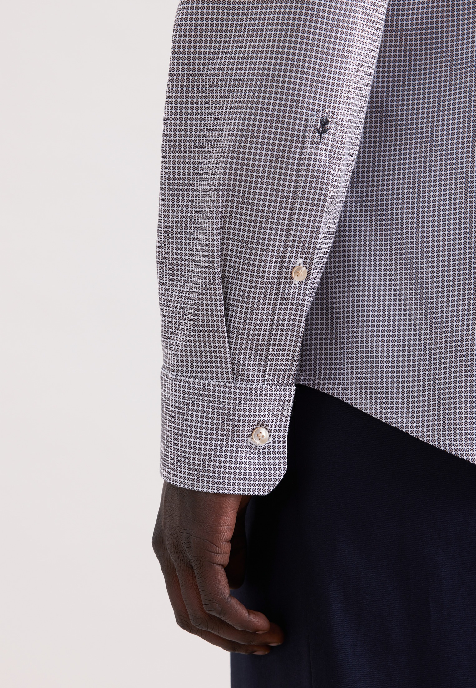 seidensticker Businesshemd »Schwarze Rose« Shaped 1/1 Kentkragen Druck