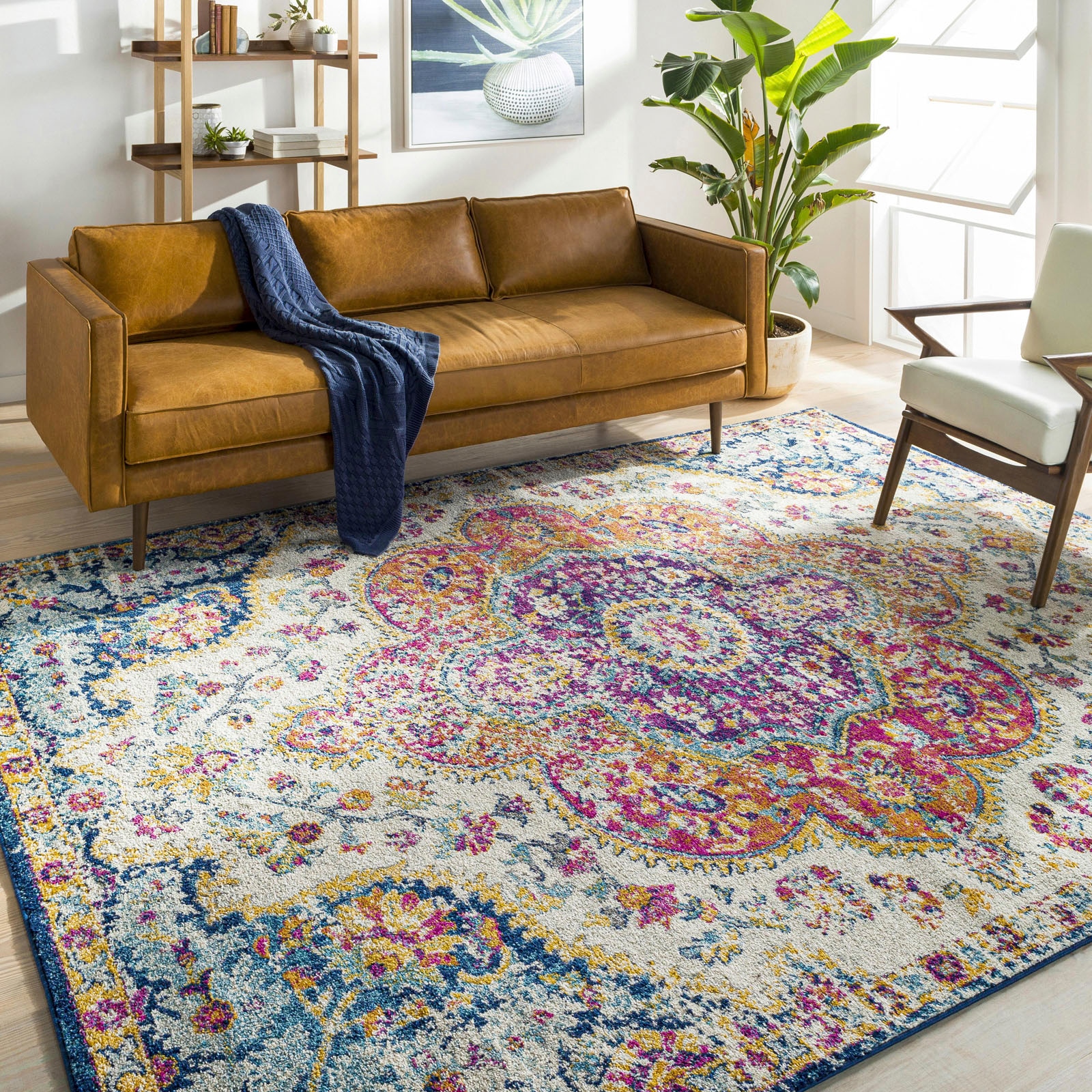 Bild von Surya Teppich »RABAT«, rechteckig, Boho Kurzflor Orientteppich, Wohnzimmer, Schlafzimmer