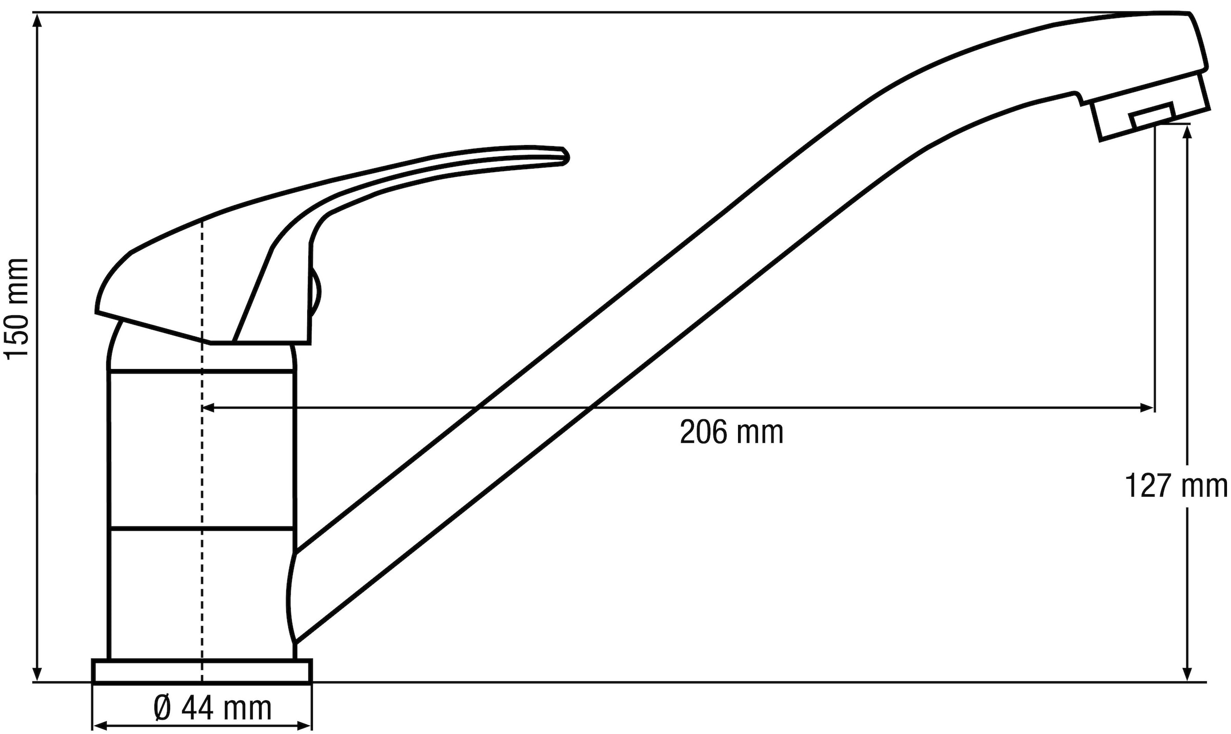 CORNAT Spültischarmatur »Einhebelarmatur "Leon", HD, Messing, verchromt«