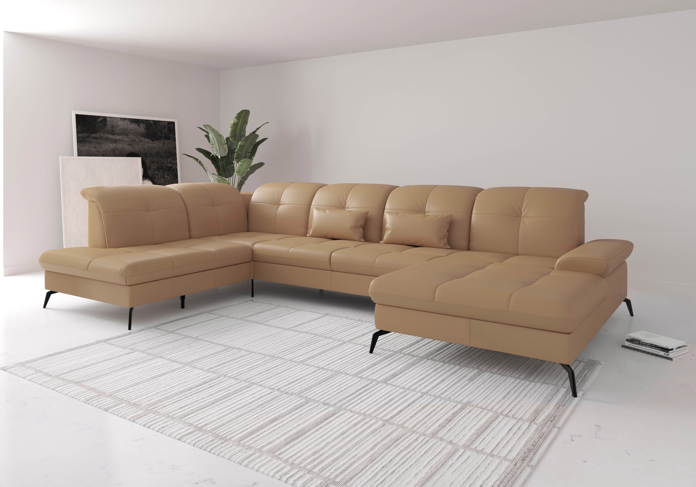 sit&more Wohnlandschaft »Amica, U-Form, inkl. Sitztiefenverstellung und Arm günstig online kaufen