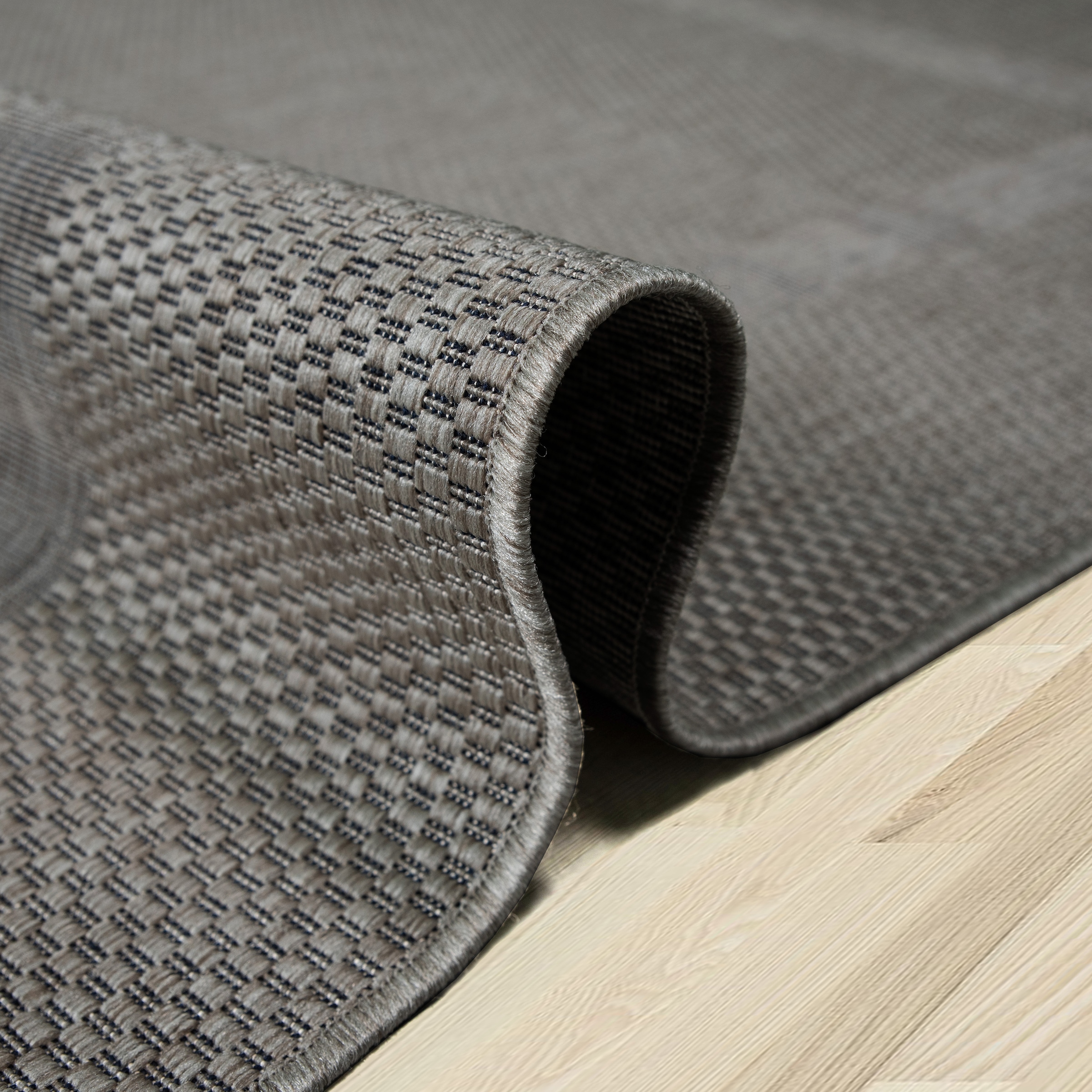 my home Teppich »Venedig Bordüre auch als Läufer erhältlich«, rechteckig, 3 mm Höhe, In- und Outdoor geeignet, Sisal-Optik, Wetterfest & UV-beständig