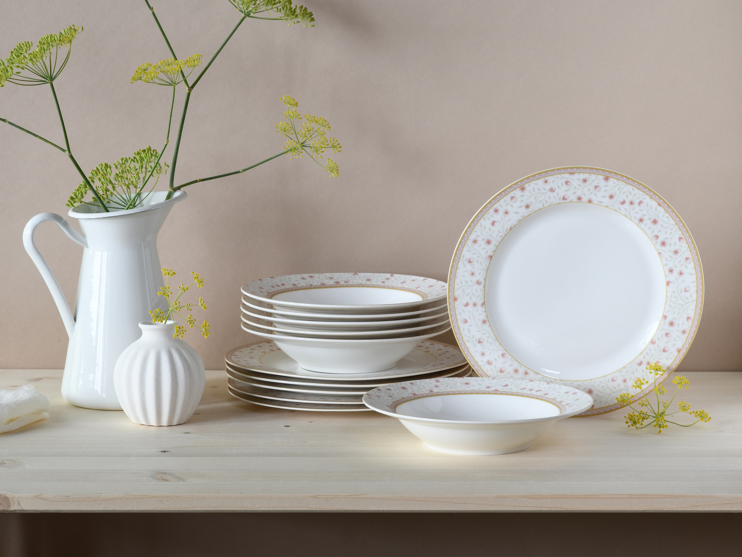 CreaTable Tafelservice »Emilja, Tafel-Service 12-tlg« Blumendekor günstig online kaufen