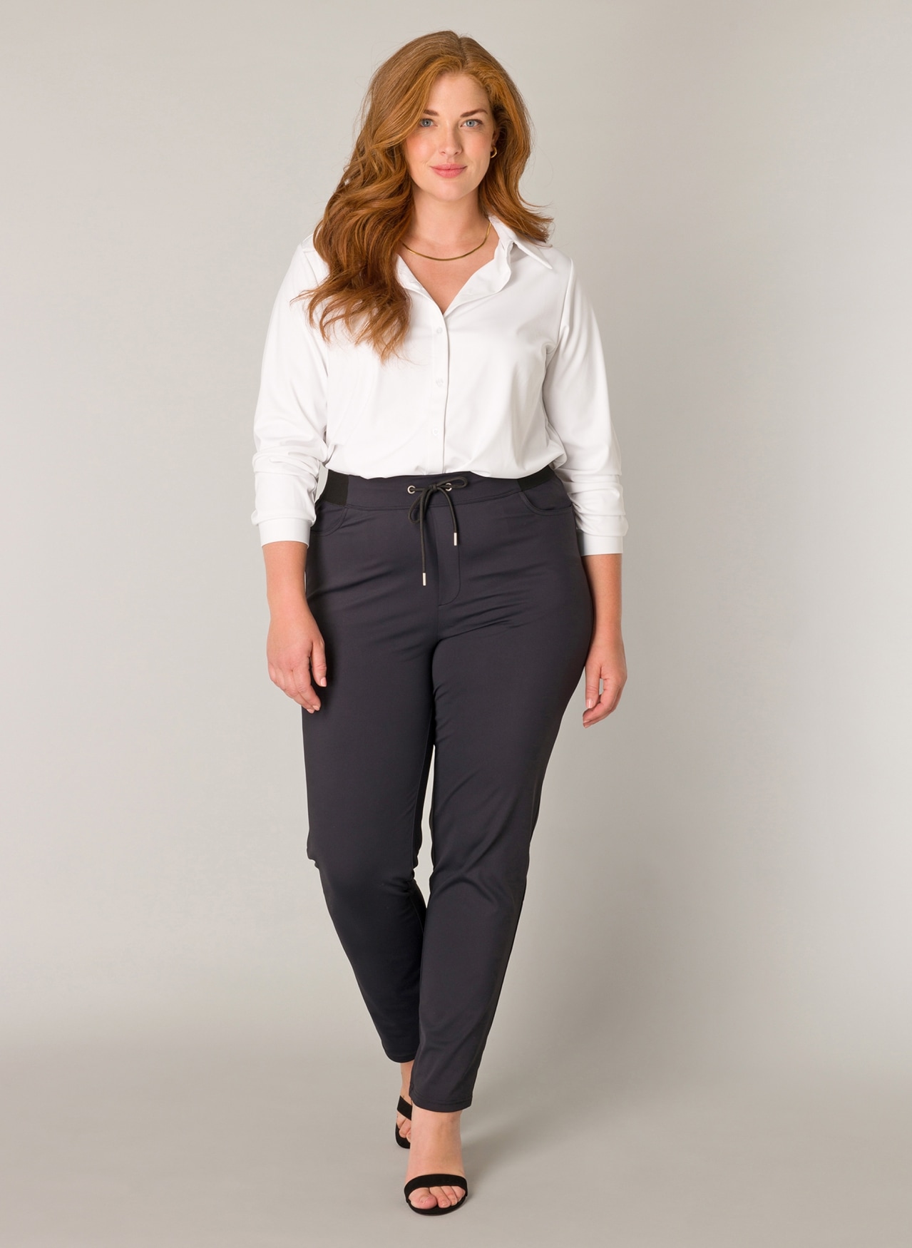 Base Level Curvy Stoffhose »Liana«, mit Stretch und Kordelzug, im Jeggings-Style