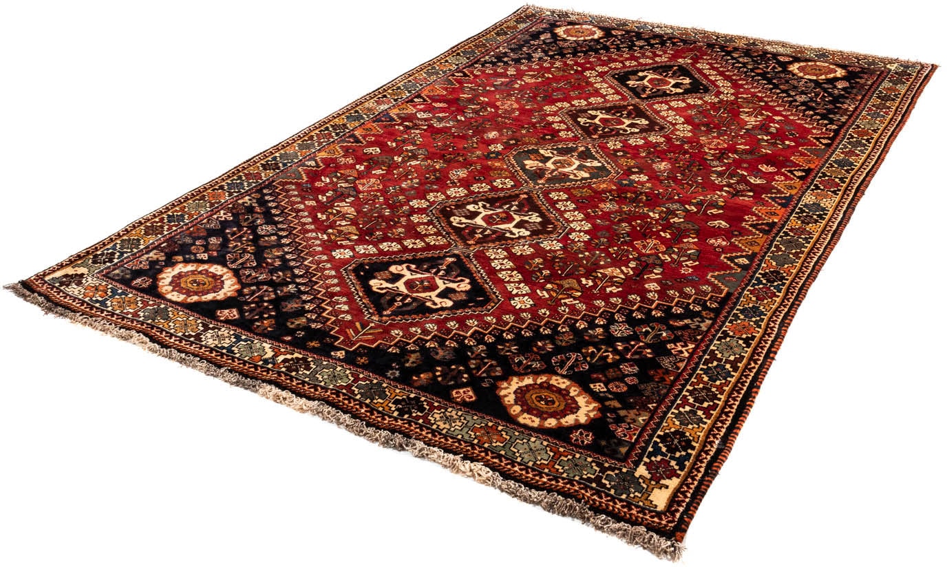 Wollteppich „Shiraz Medaillon 285 x 167 cm“, rechteckig, Unikat mit Zertifikat Mehrfarbig 1 mm B/L: 167 cm x 285 cm – 1 mm