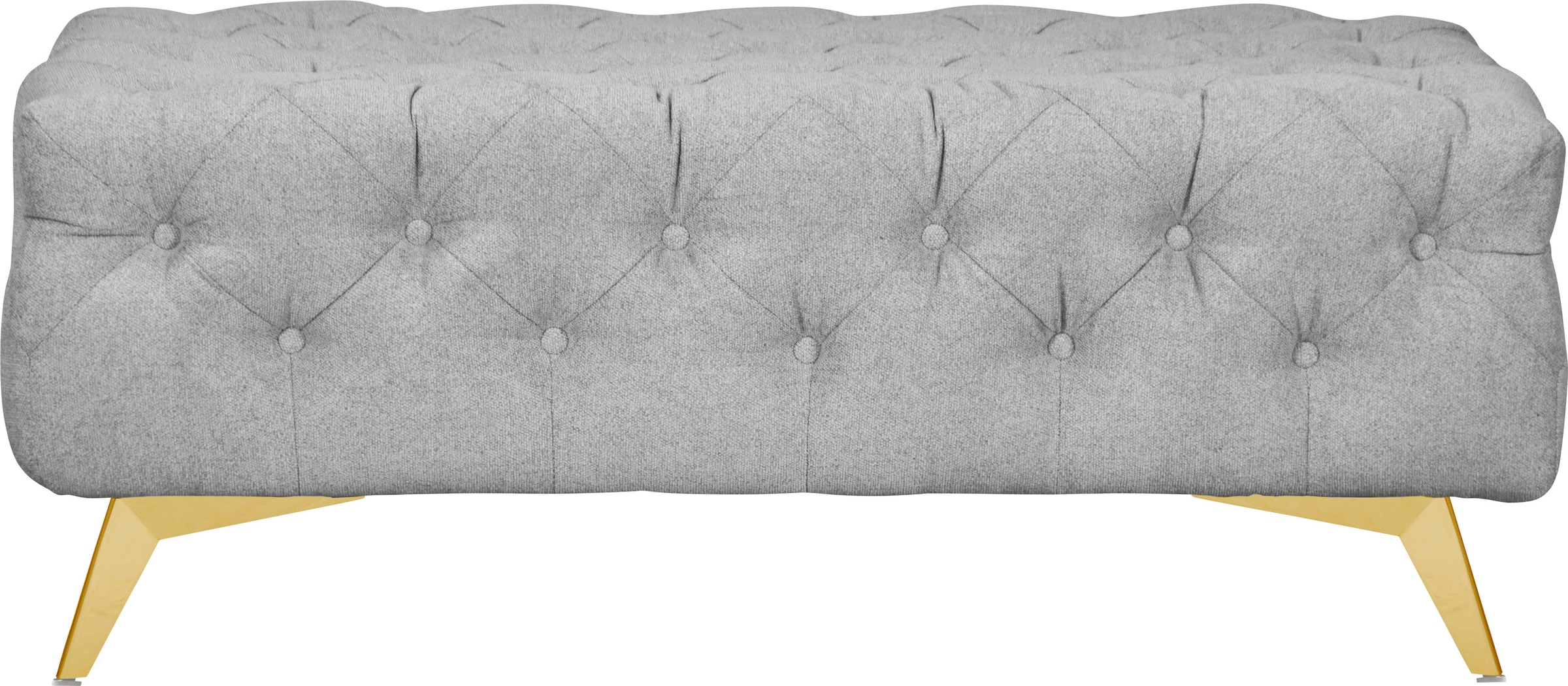 Leonique Polsterhocker »Amaury«, Chesterfield-Optik, Breite 120cm, Fußfarbe günstig online kaufen