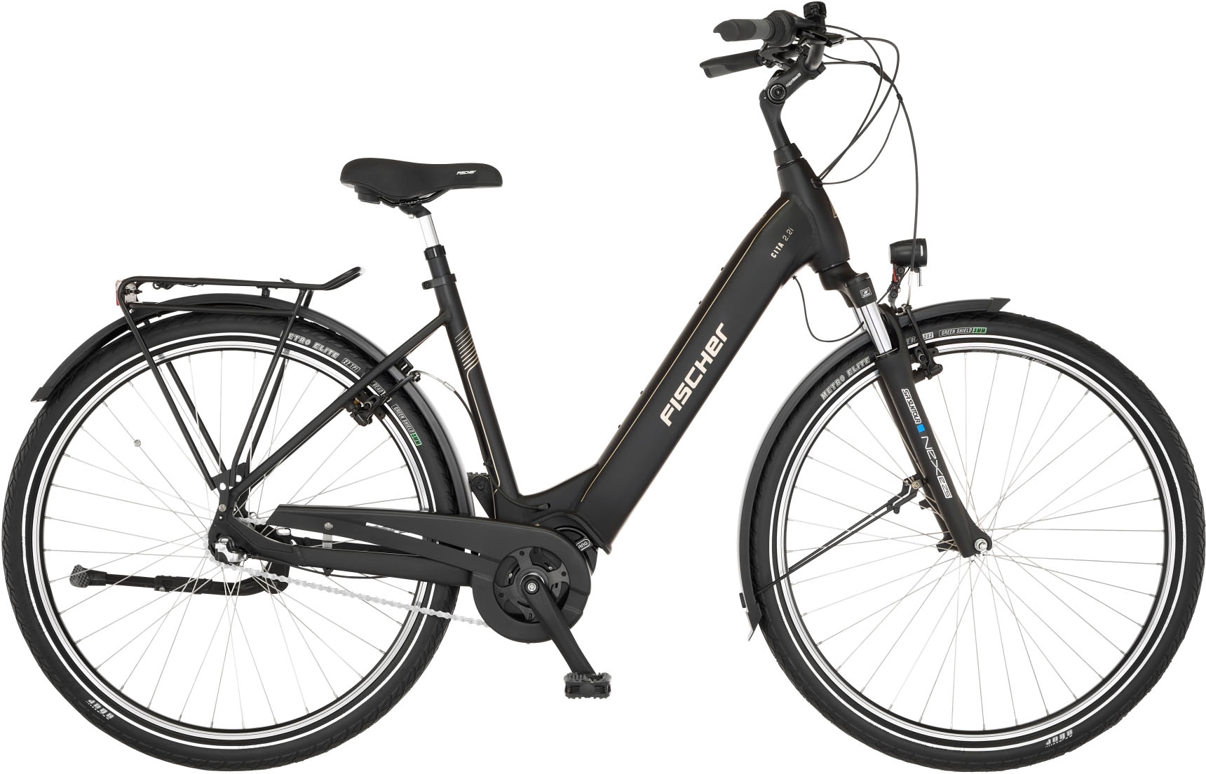 Bild von FISCHER Fahrrad E-Bike »CITA 2.2I 522«, 3 Gang, Shimano, Nexus, Mittelmotor 250 W, (Schloss), Pedelec, Elektrofahrrad für Damen u. Herren, Cityrad