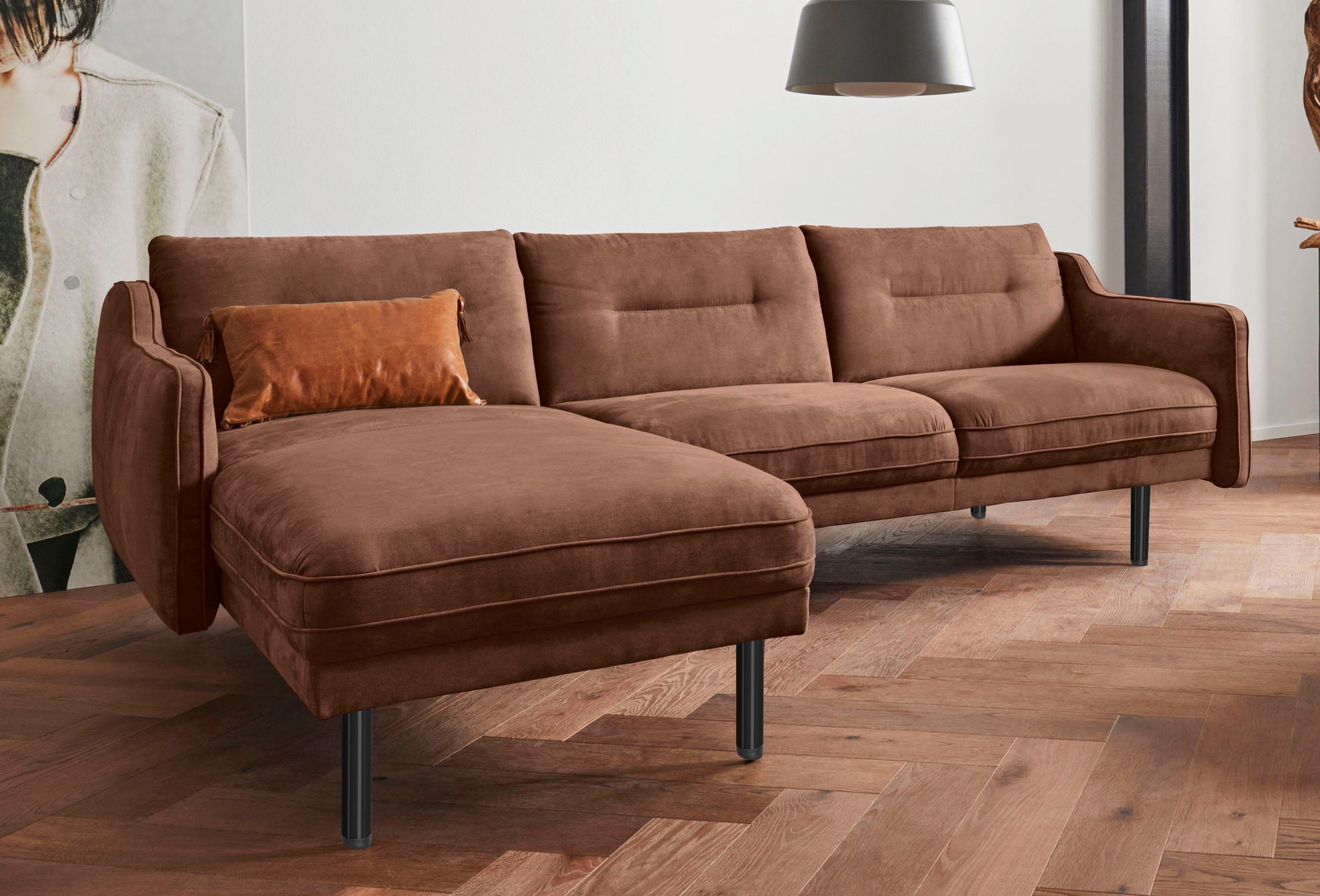 Home affaire Ecksofa »Nordfyn L-Form« edles Design in 3 Bezugsqualitäten, D günstig online kaufen