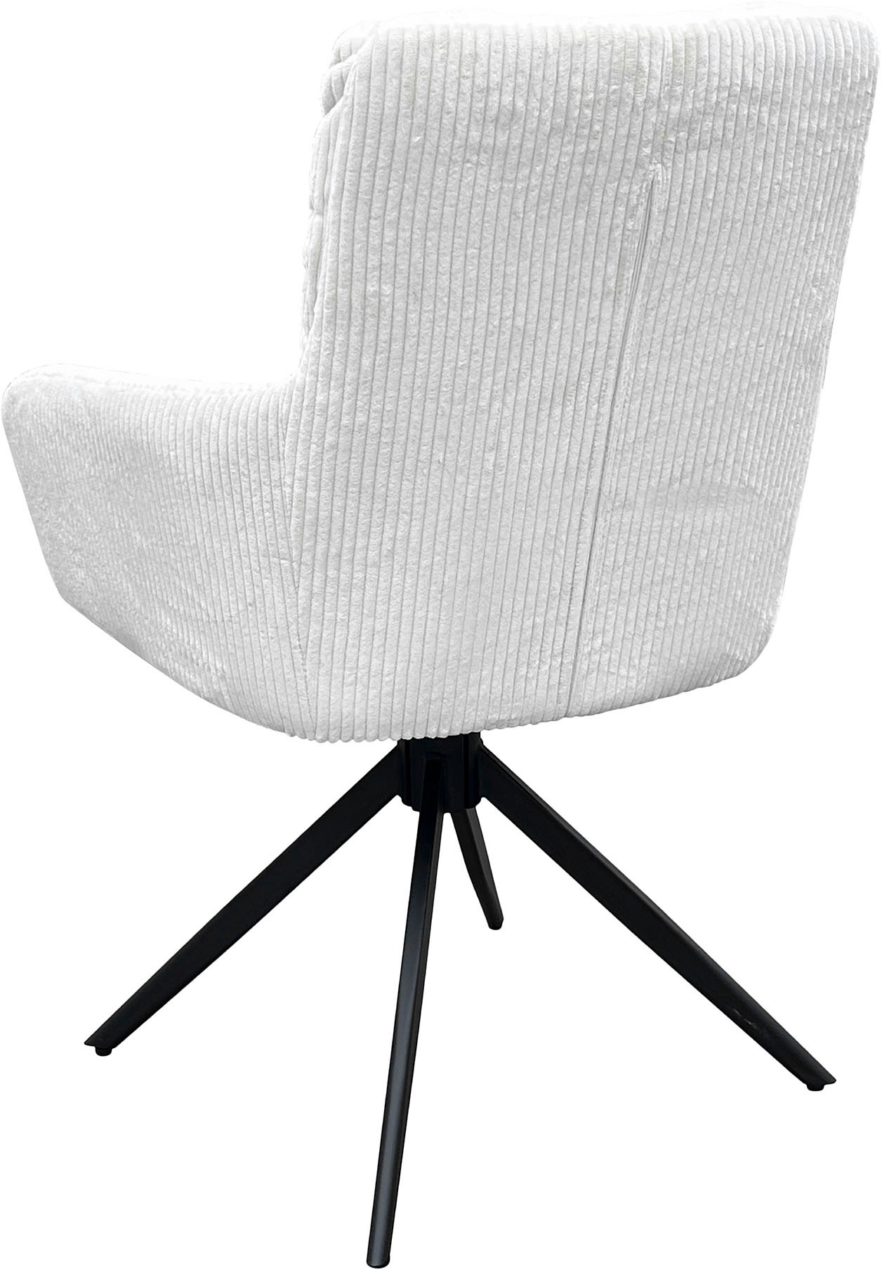 byLIVING Esszimmerstuhl »Pura (2er-Set)«, (Set), Sitzschale 360°drehbar, Metall schwarz, Armlehnstuhl, diverse Farben