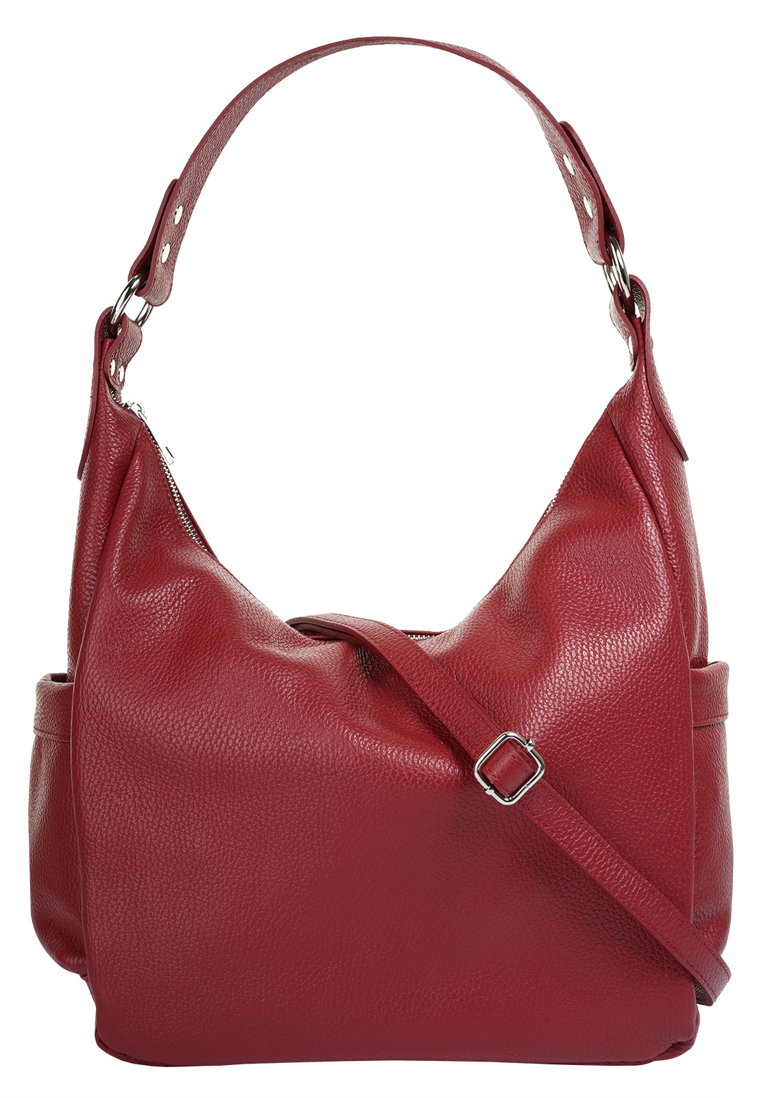 Shopper, echt Leder, Made in Italy, Gr. B/H/T: 35 cm x 25 cm x 10 cm onesize, rot