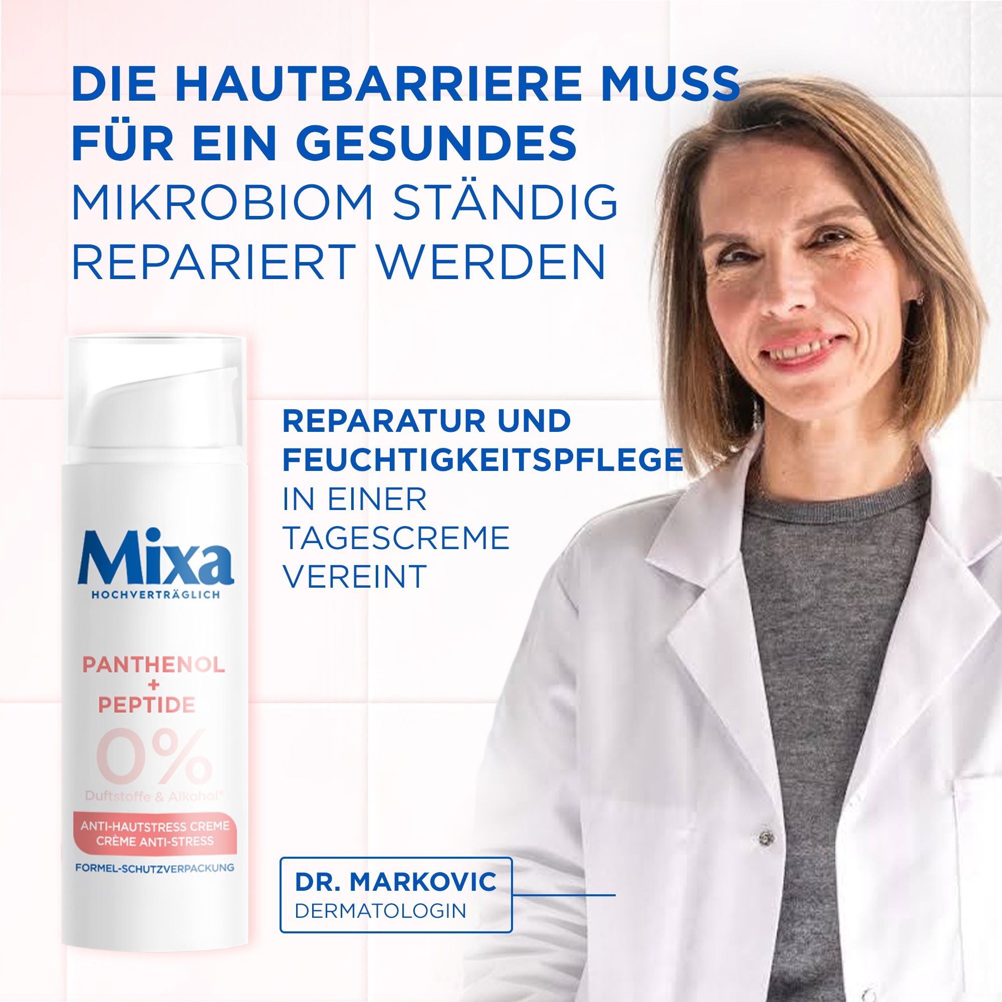 Mixa Gesichtsemulsion »MIXA ANTI-HAUTSTRESS CREME« bis zu 48H Feuchtigkeit, stärkt die Hautbarriere