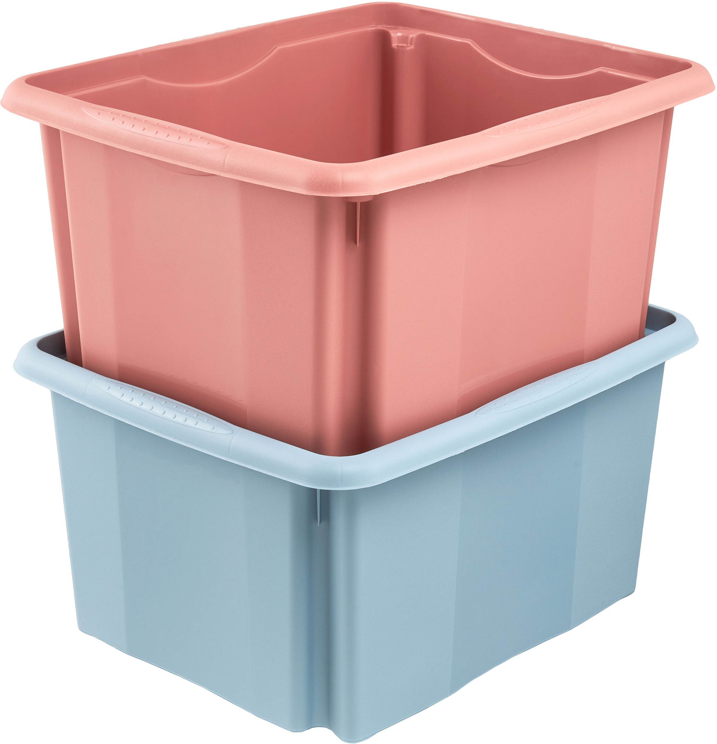 keeeper Aufbewahrungsbox »Emil, 3er Set, 24 L, 41 x 34,5 x 22 cm« ineinander und aufeinander stapelbar