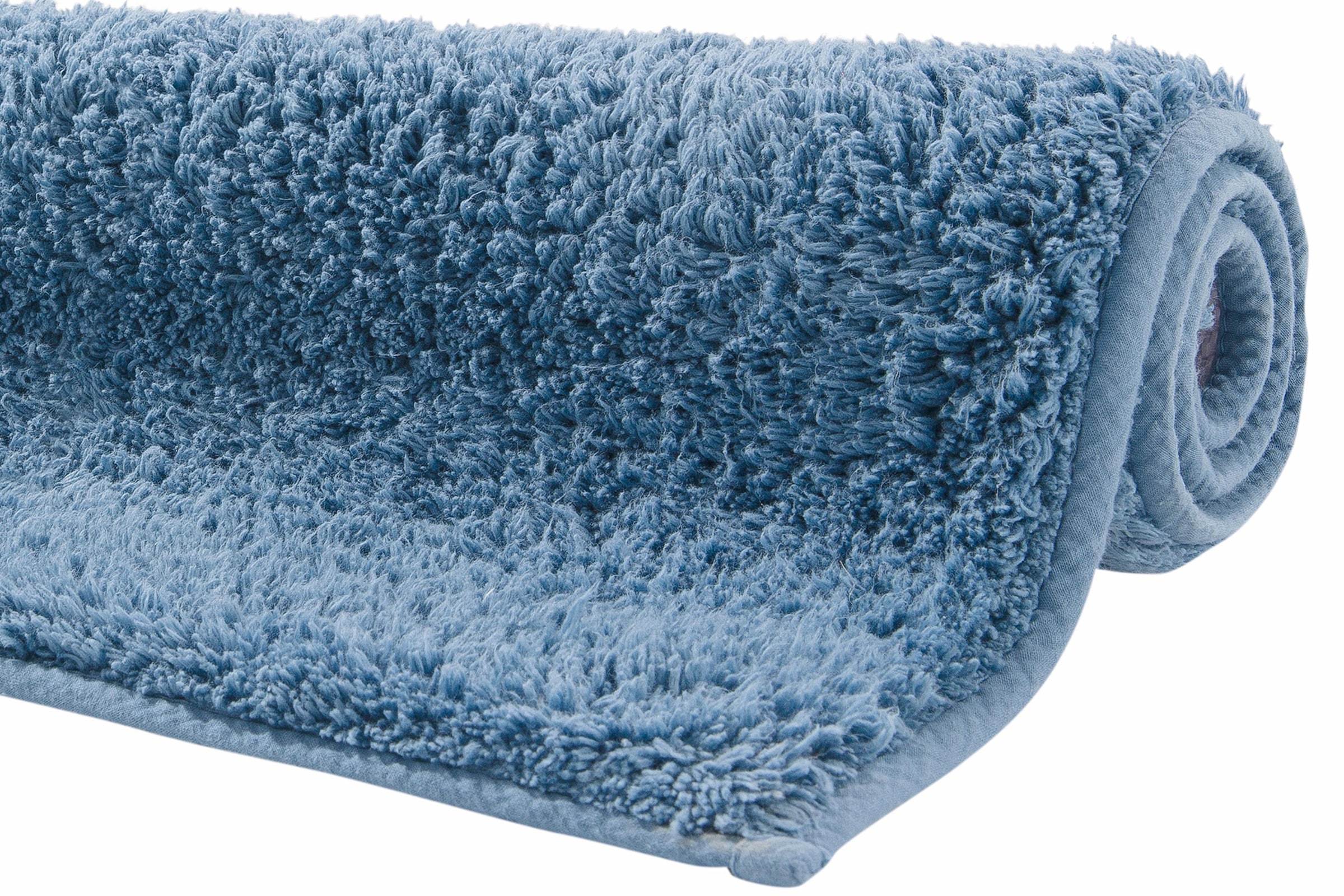 my home Badematte »Maren, Badvorleger, Badezimmer Teppich«, rutschhemmend beschichtet, fußbodenheizungsgeeignet, Bio-Baumwolle, Badteppich, Badematten auch als 3 teiliges Set