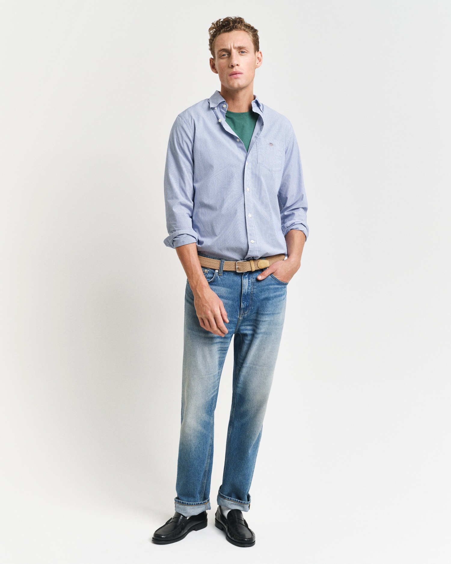 Gant »REG POPLIN BANKER SHIRT« Banker Stripe Popeline, leichte Baumwolle