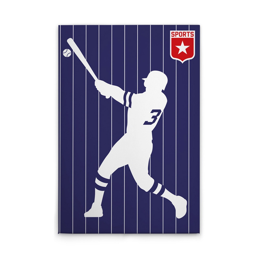 A.S. Création Leinwandbild »Baseball - Wandbild Blau Weiß Rot Keilrahmen Ku günstig online kaufen