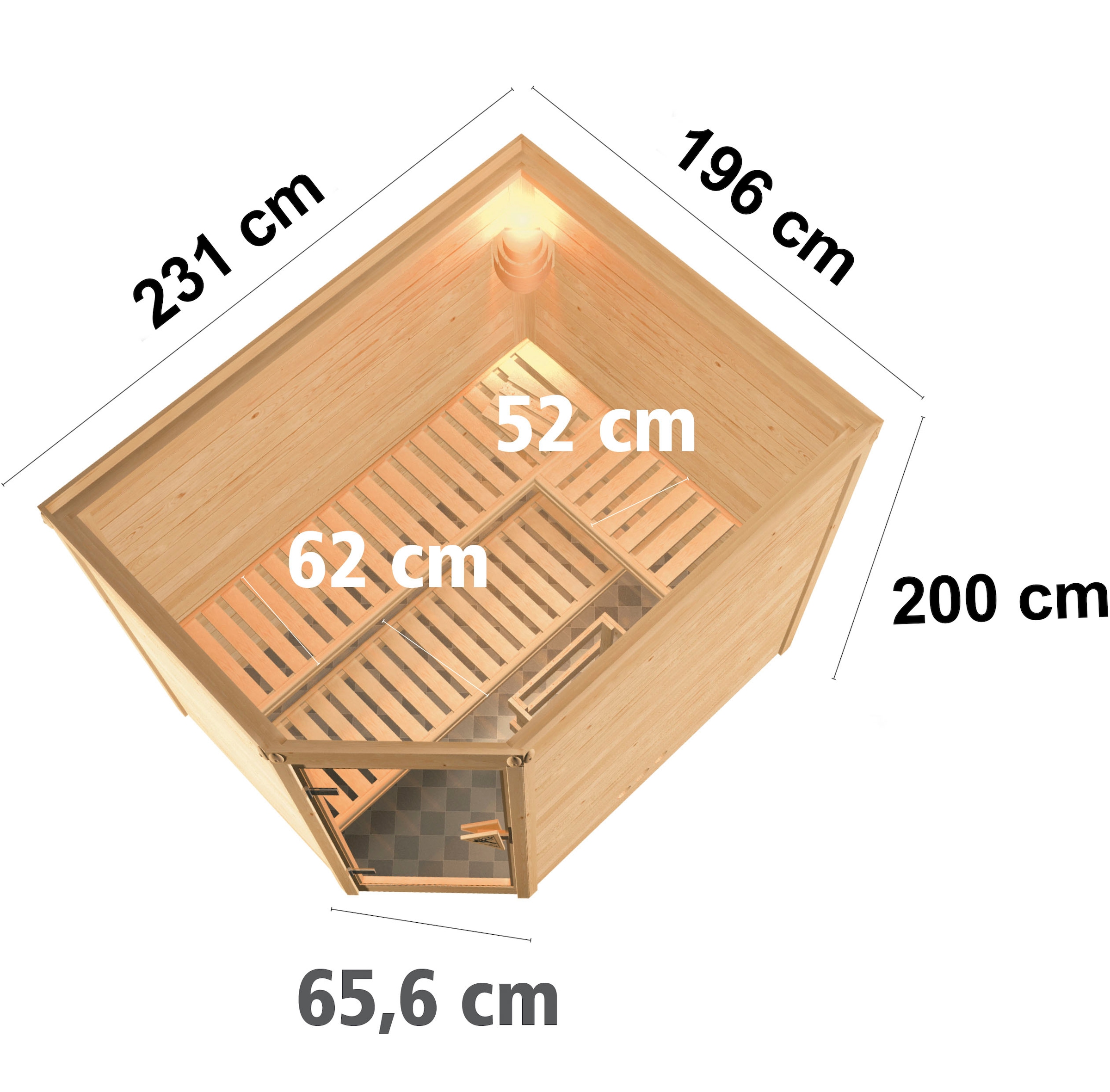 Karibu Sauna »Talida« Set,  ohne Ofen