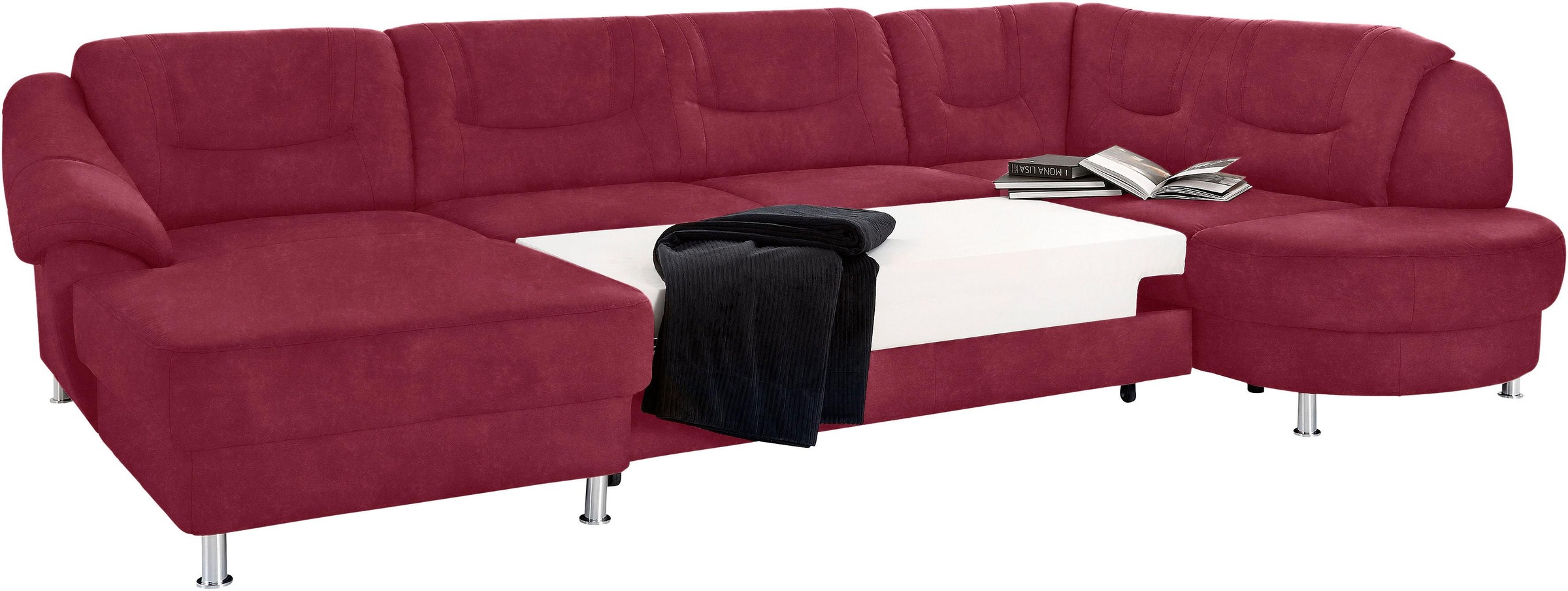 sit&more Wohnlandschaft »Salsa U-Form«, mit Federkern, wahlweise mit Bettfunktion