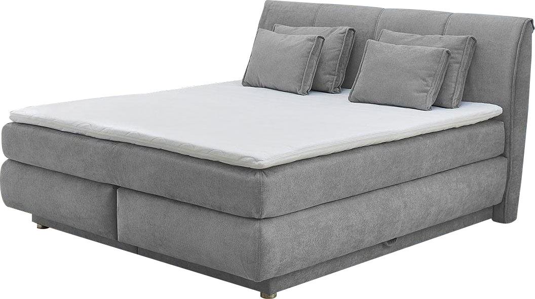 Jockenhöfer Gruppe Boxspringbett Carla, mit Bettkasten, Kaltschaum-Topper und Zierkissen