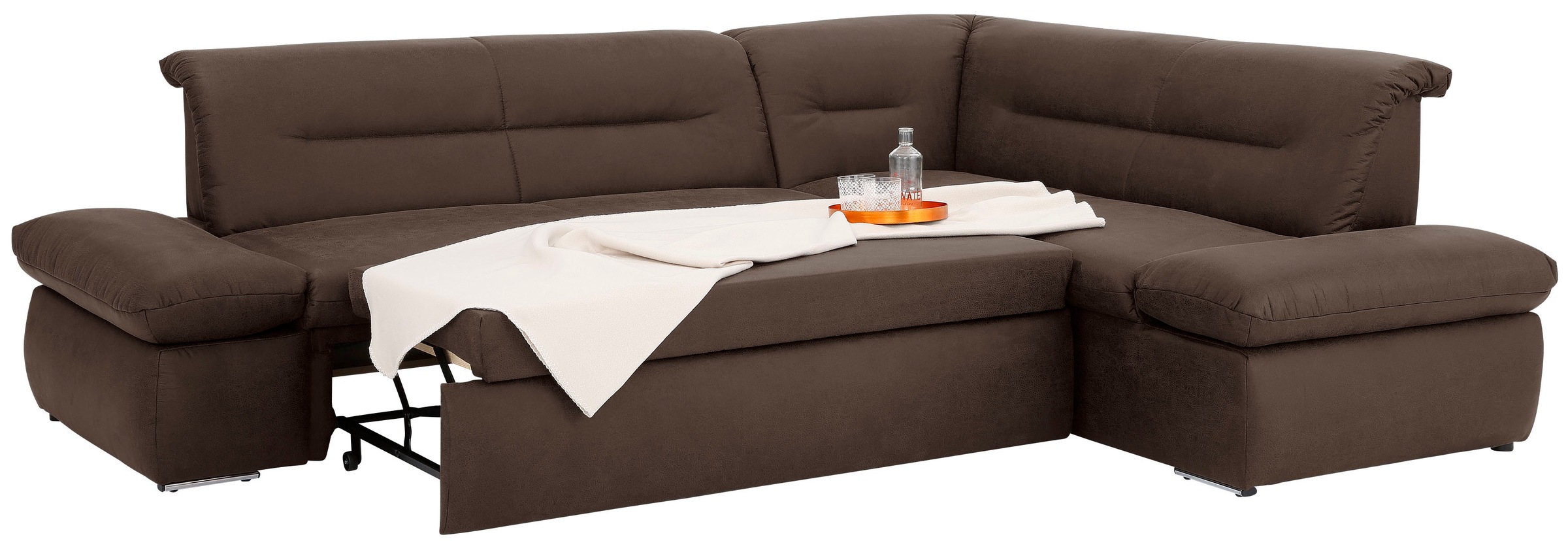 INOSIGN Ecksofa »Avesa L-Form«, Wahlweise mit Arm- und Bettfunktion, B/T/H: 275/211/80 cm