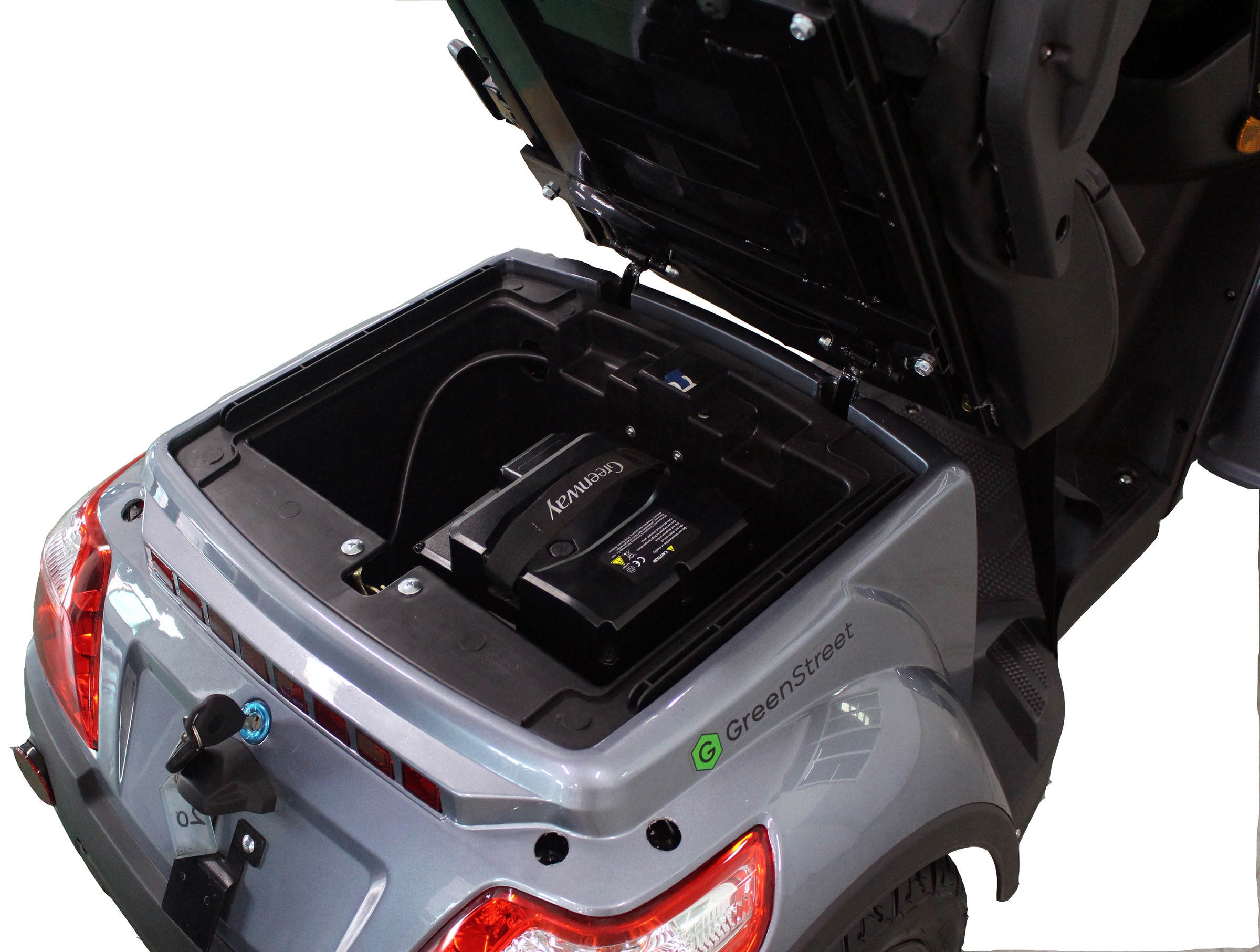 GreenStreet Elektromobil »E-Mover Deluxe«, mit 60V/26Ah Li-Ion-Akku, inkl. Topcase und Dach