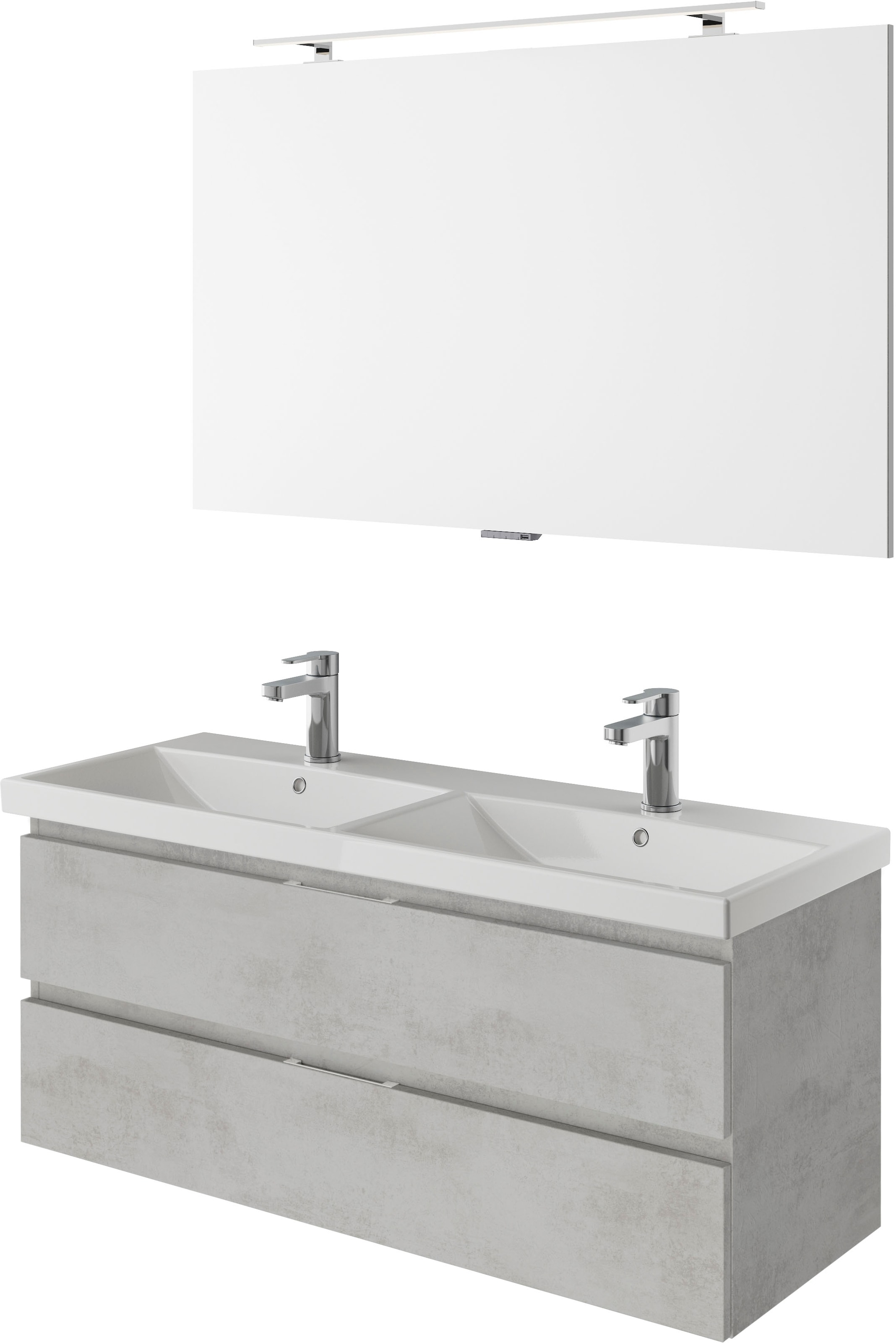 Saphir Badmöbel-Set »Serie 4035 2-teilig, Keramik-Doppelwaschtisch mit LED- günstig online kaufen