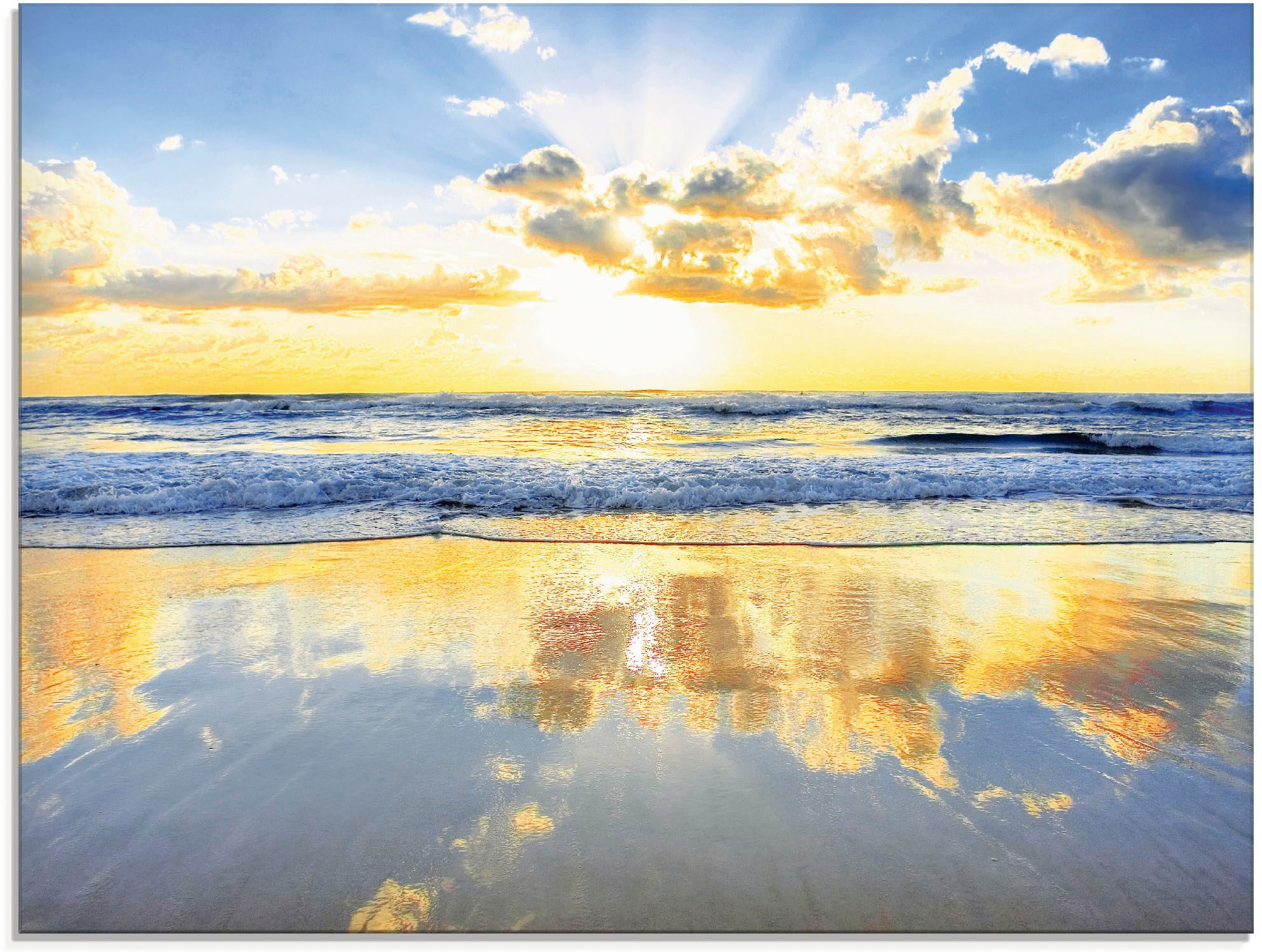 Artland Glasbild "Sonnenaufgang über dem Ozean", Himmel, (1 St.), in versch günstig online kaufen