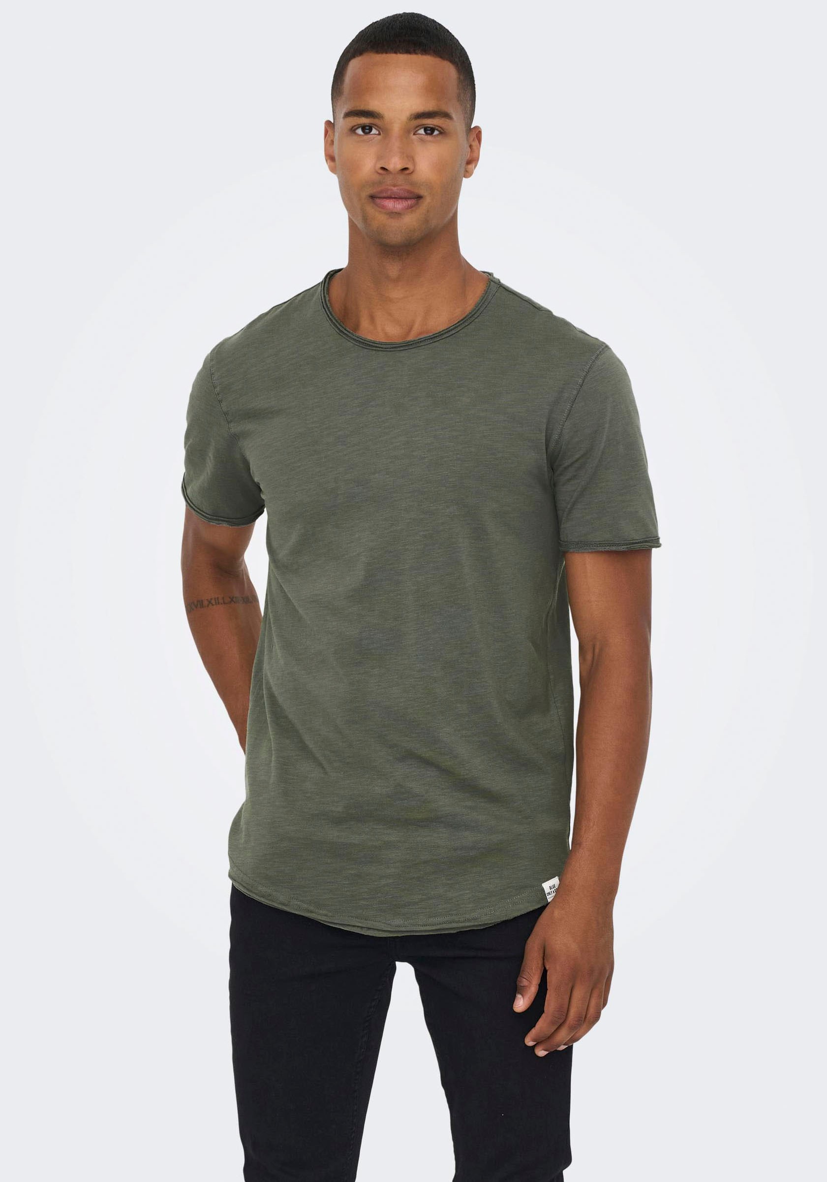 Rundhalsshirt »ONSBENNE LONGY SS TEE NF 7822 NOOS«