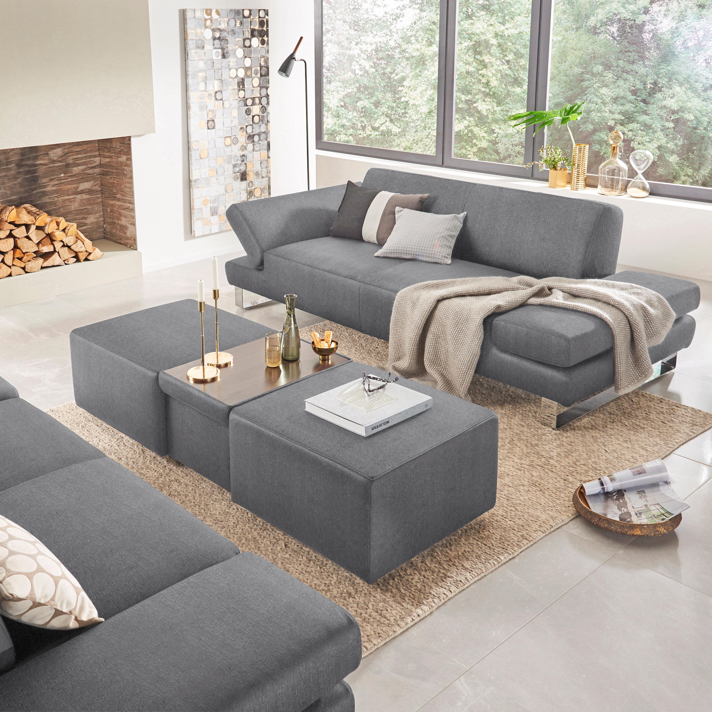 W.SCHILLIG 2-Sitzer »taboo Designsofa mit hohem Sitzkomfort«, mit Normaltiefe, inklusive Armlehnenverstellung