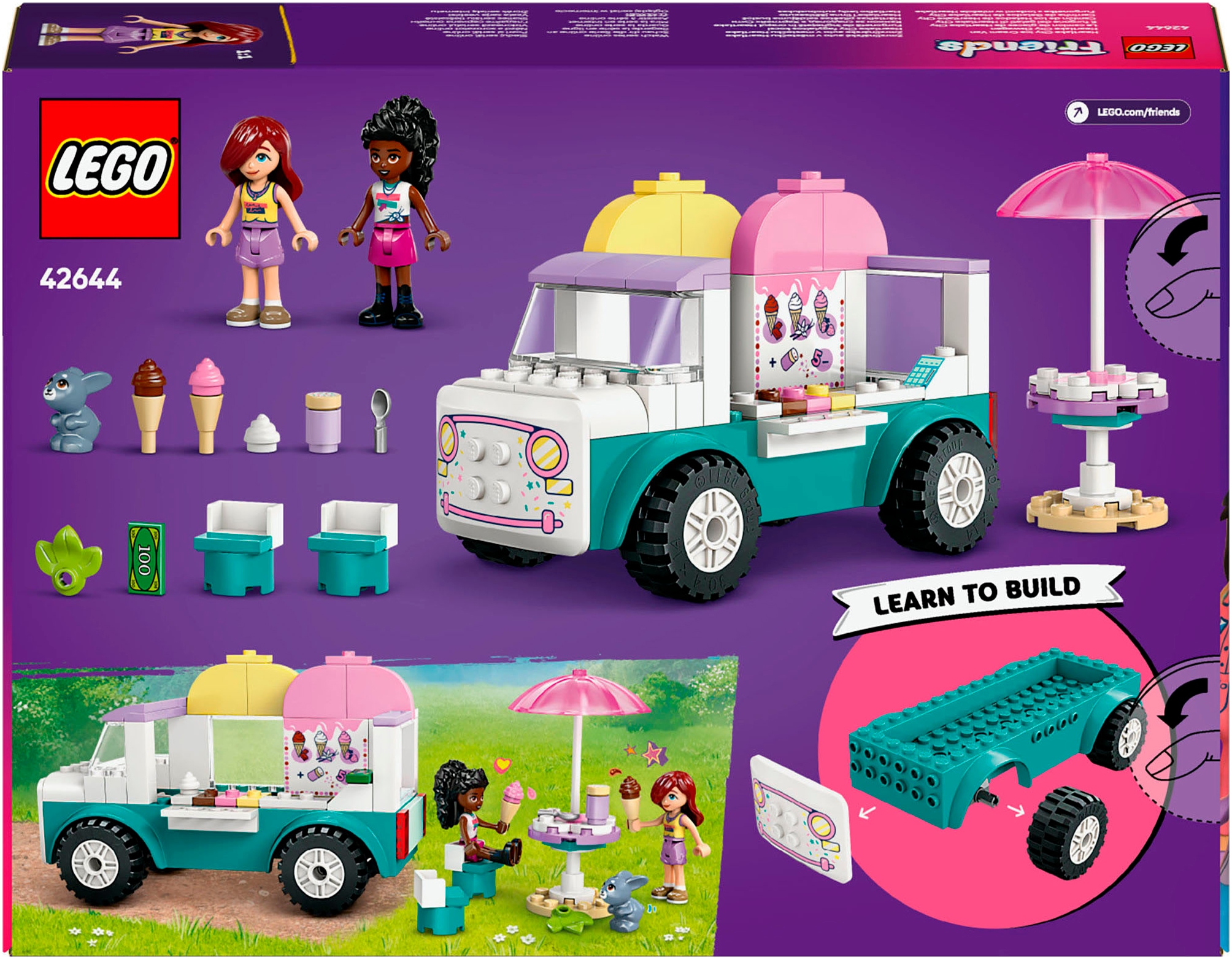 LEGO® Konstruktionsspielsteine »Heartlake City Eiswagen (42644), LEGO Friends«, (92 St.), Made in Europe