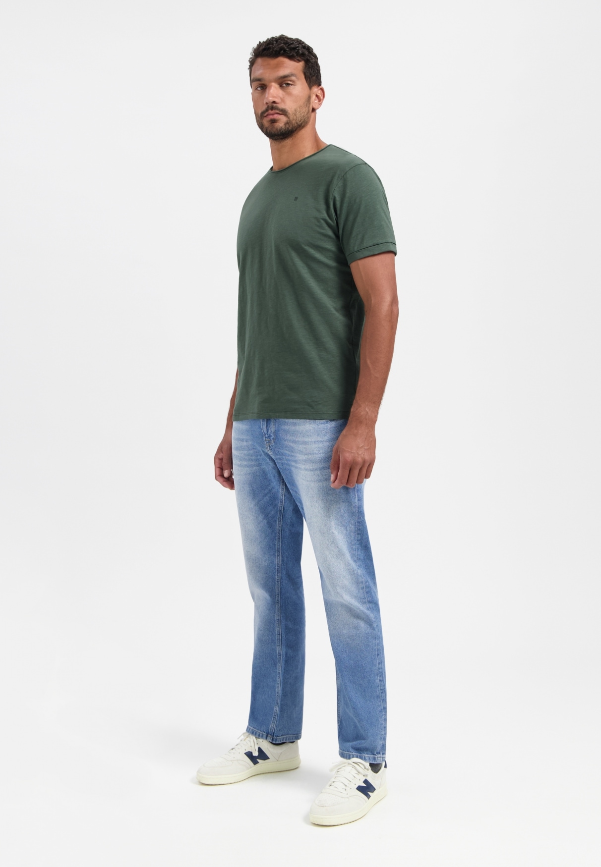 NO EXCESS T-Shirt »No Excess Slub-T-Shirt mit Rundhalsausschnitt«