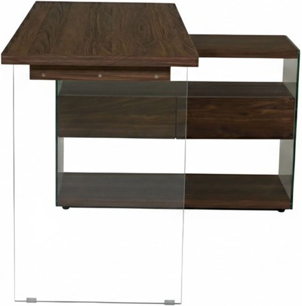 Jahnke Eckschreibtisch »LUX C 15 E« Eckschreibtisch,Glas,wechselseitig montierbar,2 Schubladen,B:145 cm