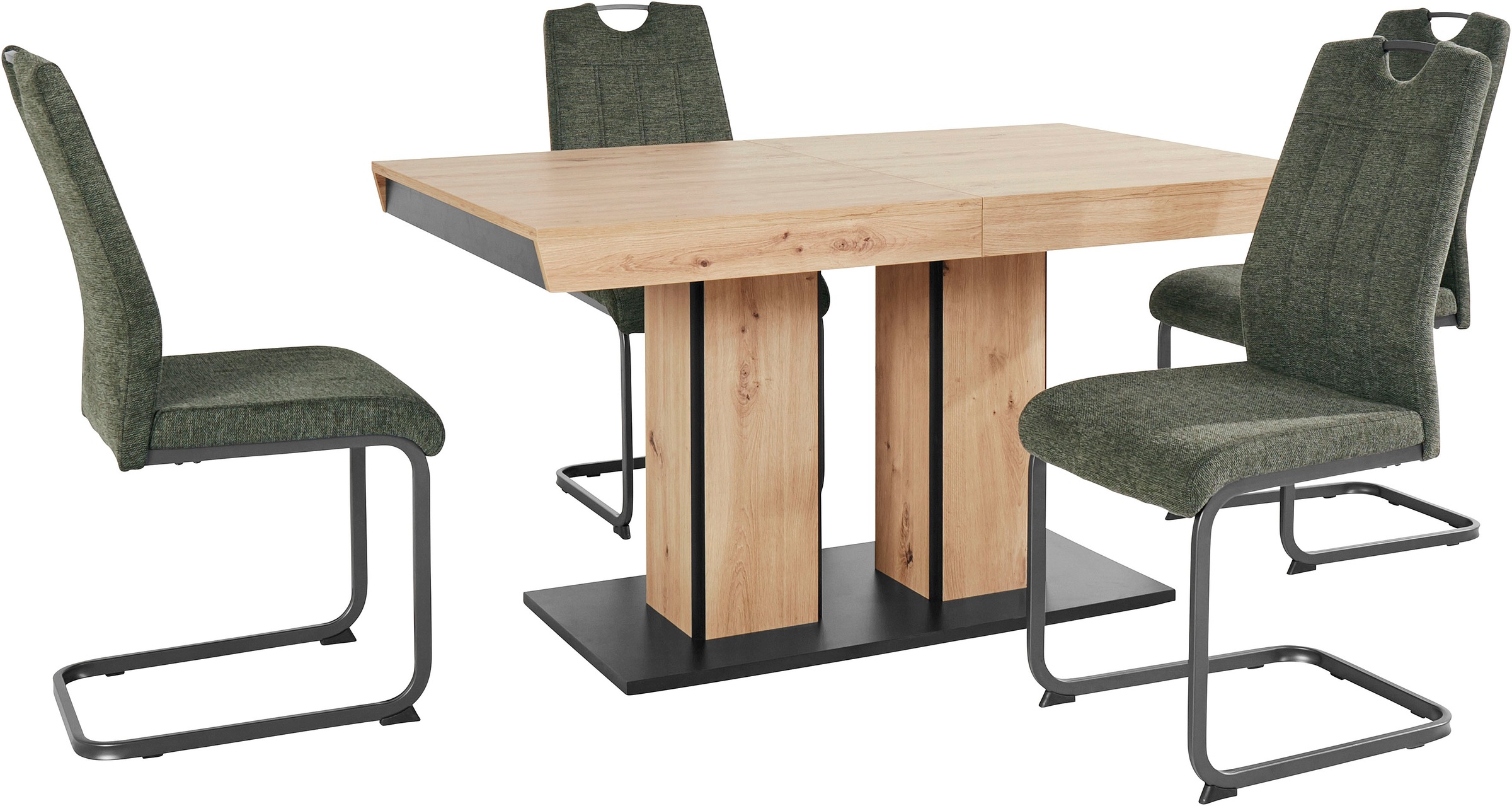HELA Essgruppe »Tisch ausziehbar 140 -220 cm,« Set, 5 Stk. tlg. Belastbarke günstig online kaufen