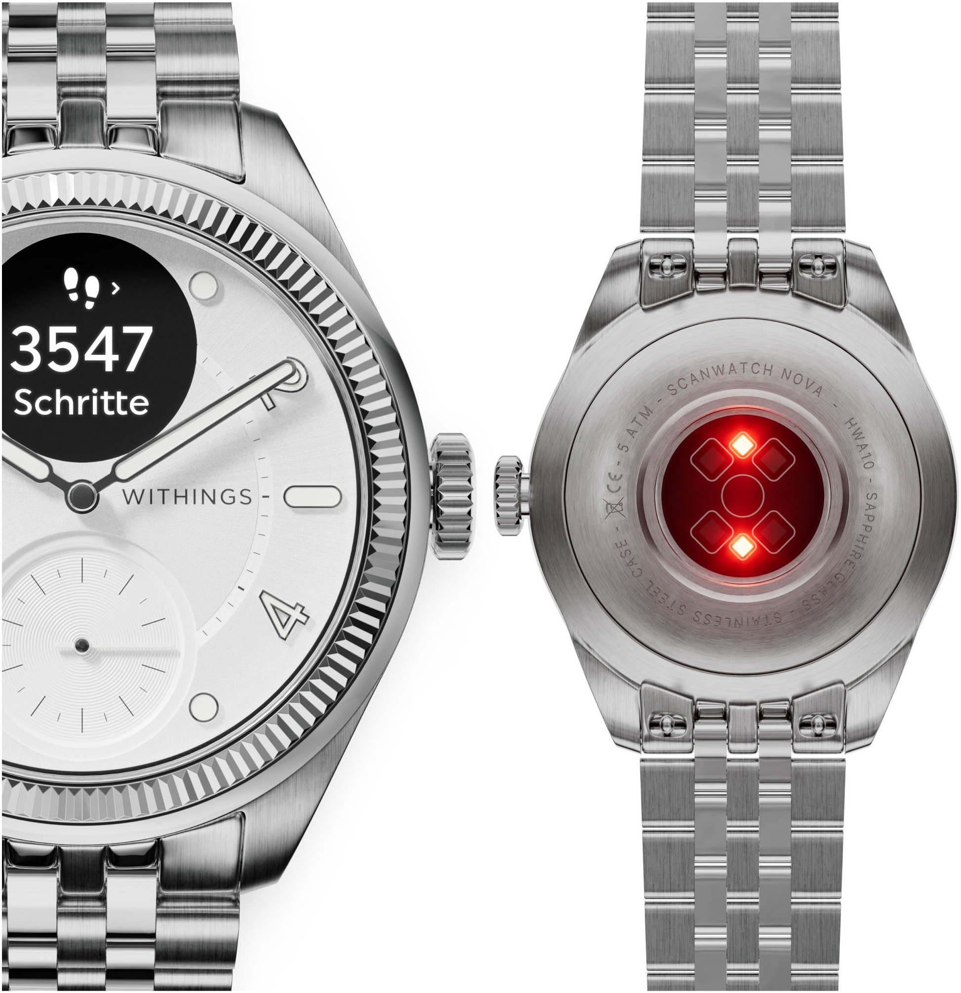 Withings Smartwatch »ScanWatch Nova Brilliant Edition 39mm«, (1.6 cm / 0.63 Zoll),)
