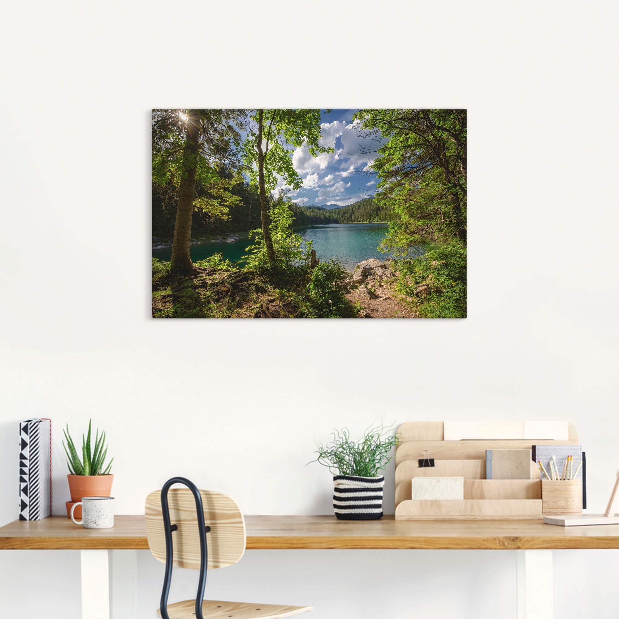 Artland Wandbild »Eibsee«, Gewässer, (1 St.), als Alubild, Outdoorbild, Leinwandbild in verschied. Größen