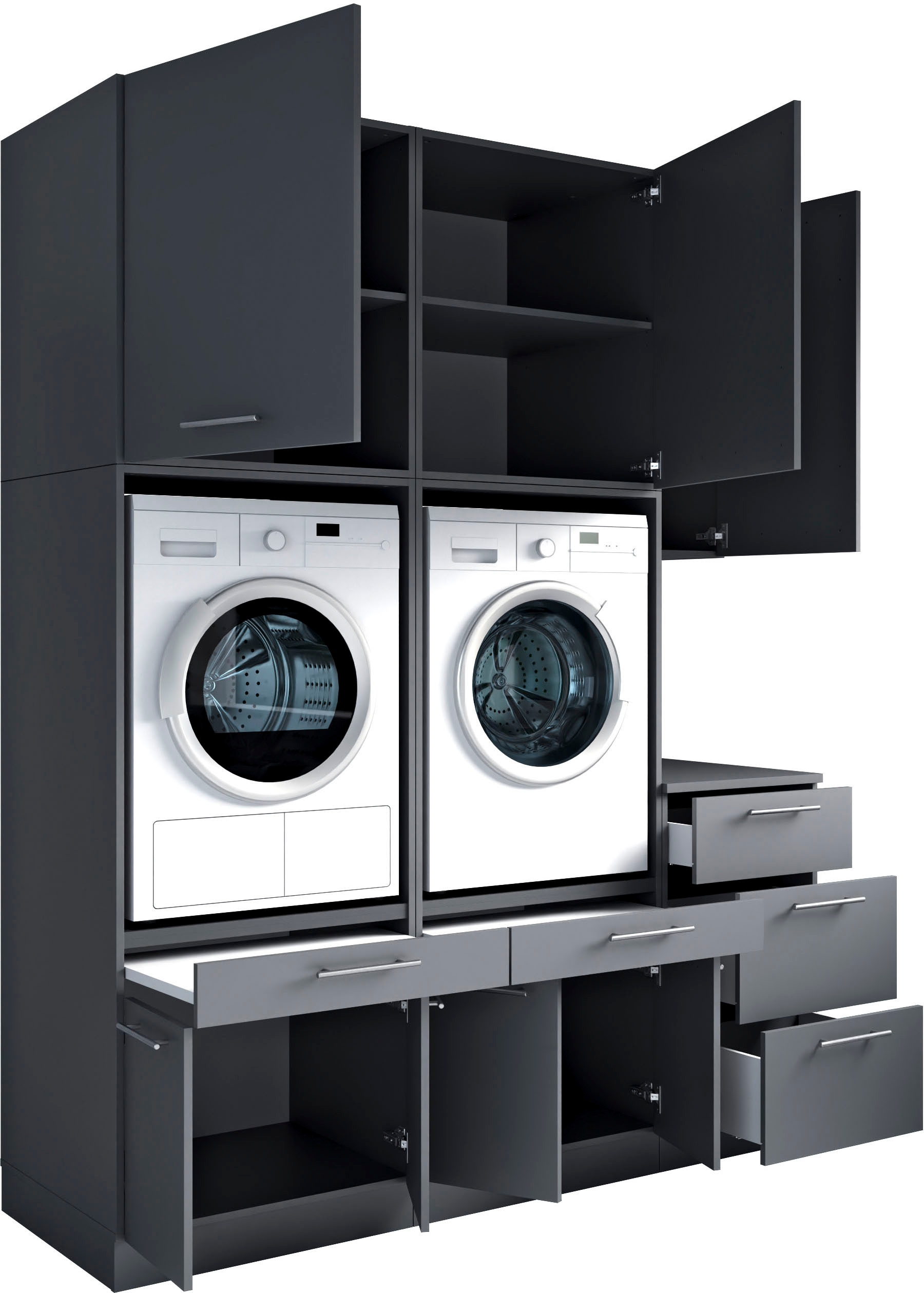 Laundreezy Mehrzweckschrank-Set »Laundreezy, 6-tlg. Mehrzweckschrank-Set B/H/T 186/238/68 cm« 6 Stk. tlg.