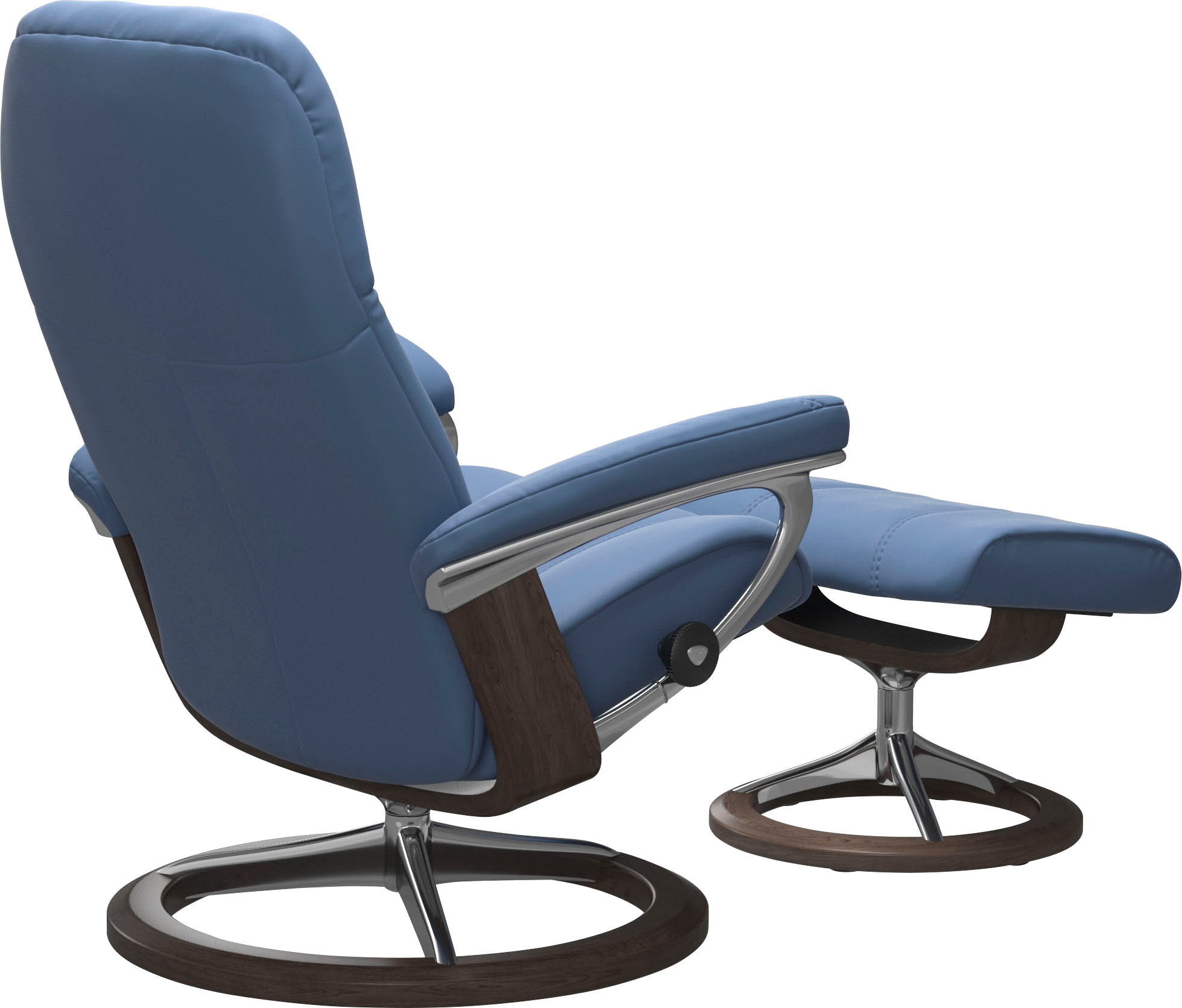 Stressless® Relaxsessel »Consul«, (Set, Relaxsessel mit Hocker), mit Hocker, mit Signature Base, Größe M, Gestell Wenge
