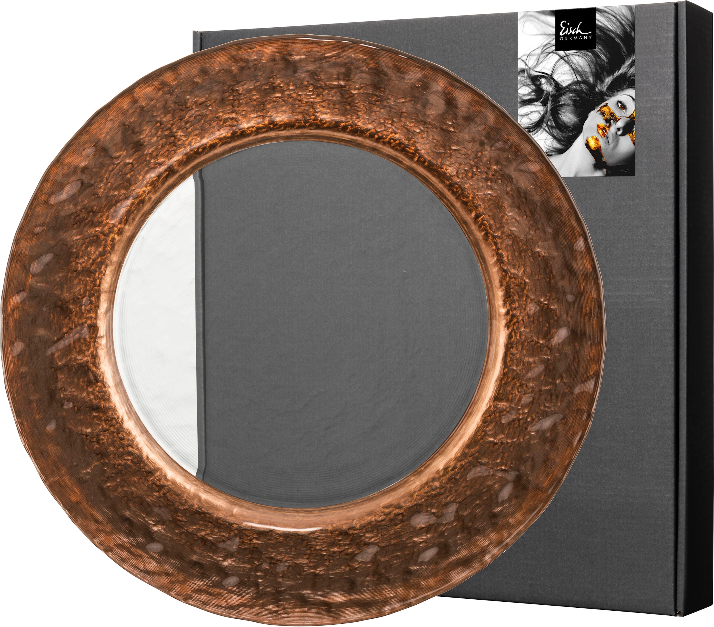 Eisch Platzteller »KAYA COPPER«, (1 tlg.), handveredelt im Kupfer-Look, Ø 34 cm