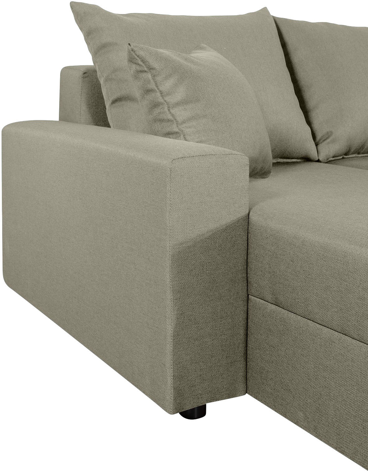 COLLECTION AB Wohnlandschaft »Pico U-Form, Breite 252, mit Schlaffunktion, Bettkasten & Zierkissen«, Liegefläche 117x220 cm