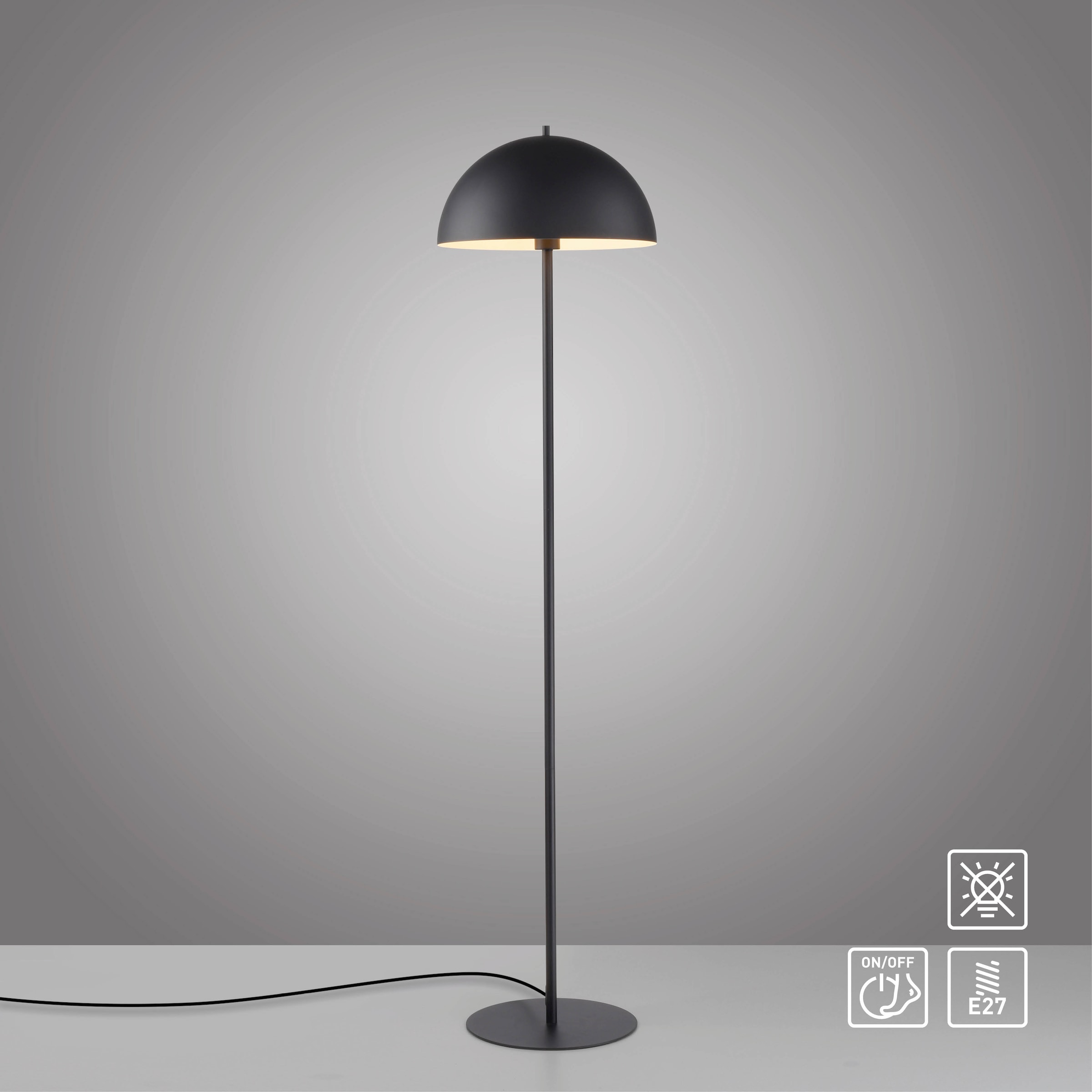 SCHÖNER WOHNEN-Kollektion LED Stehlampe »ALI« E27 1 Stk. SCHÖNER WOHNEN Kollektion, Fußschalter, Downlight