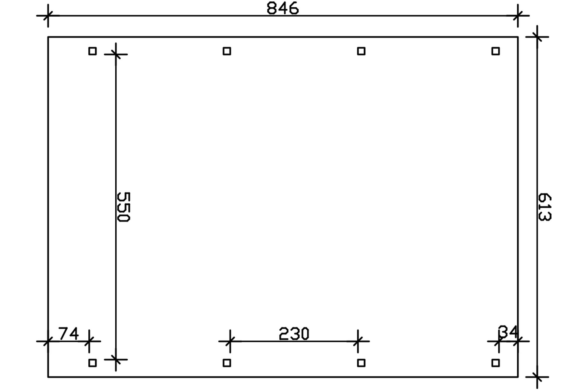 Skanholz Doppelcarport »Emsland«, 550 cm, Anthrazit