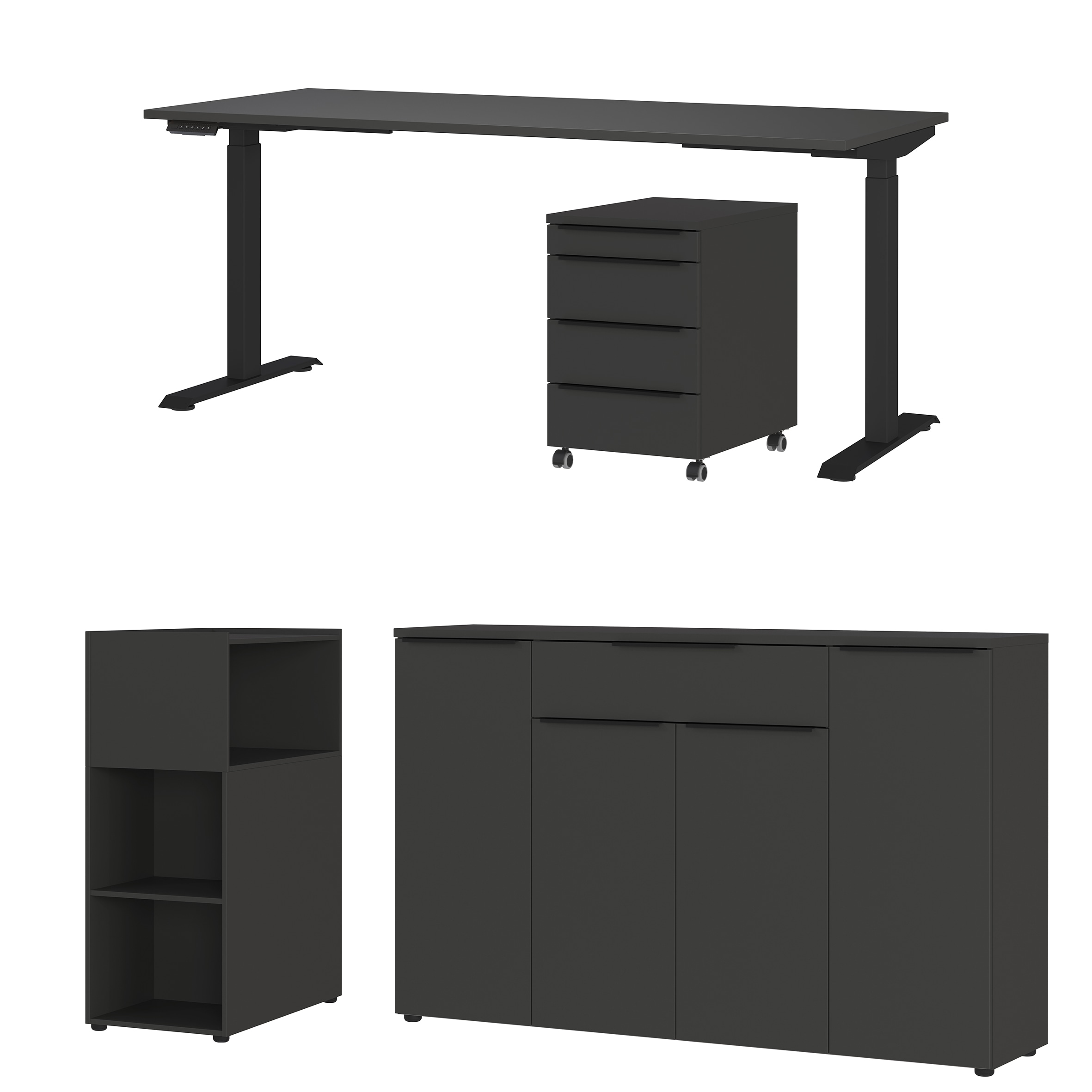 GERMANIA Büromöbel-Set »Mailand« 4 Stk. tlg. inkl. Schreibtisch, Rollcontai günstig online kaufen