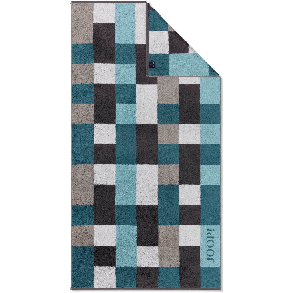 Joop! Badetuch »INFINITY Mosaic«, (1 St.), mit kontrastfarbenen Karos