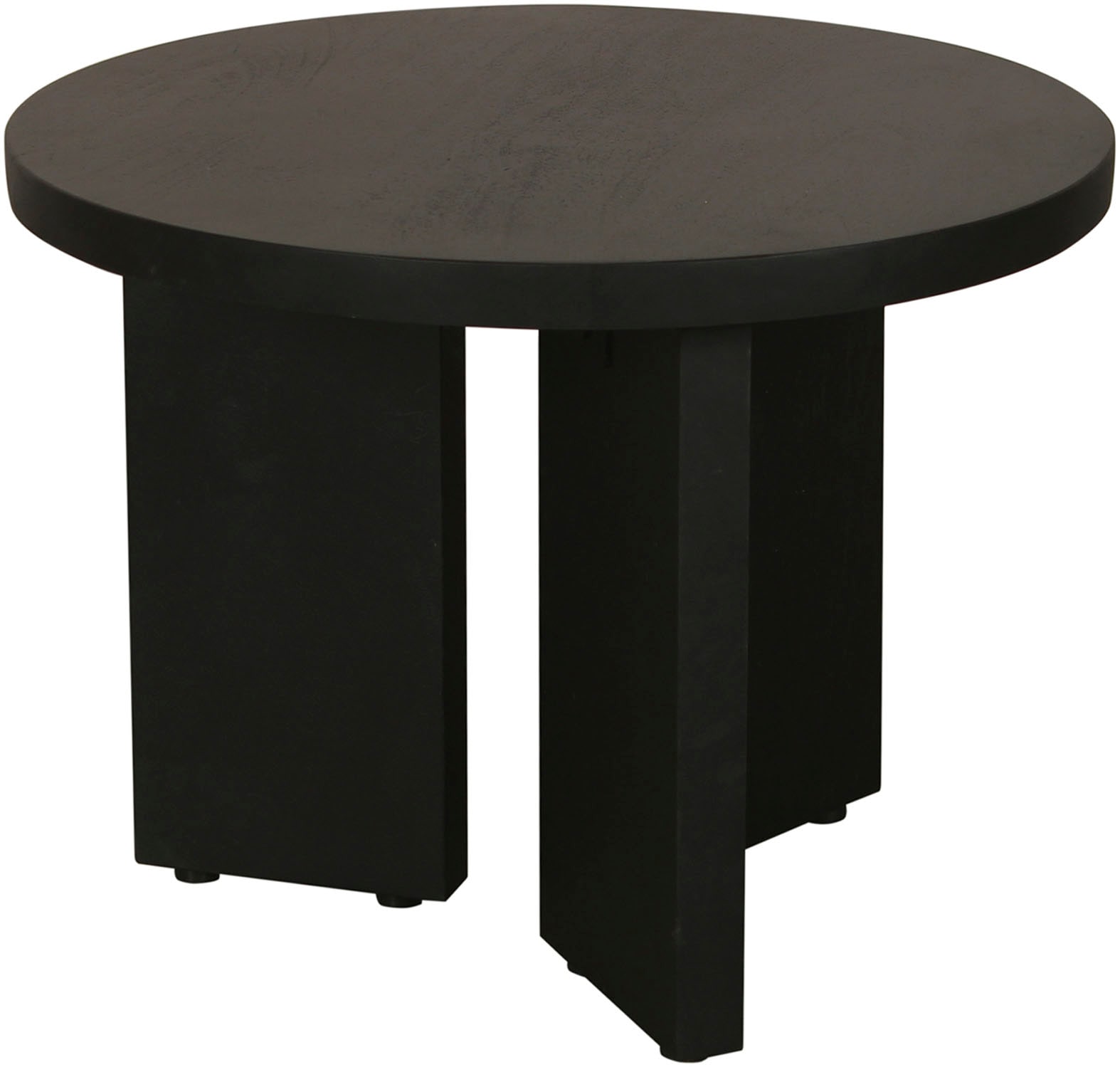 byLIVING Couchtisch »Round«, (1 St.), aus 2,5cm starkem Massivholz schwarz, einzeln oder im Set stellbar