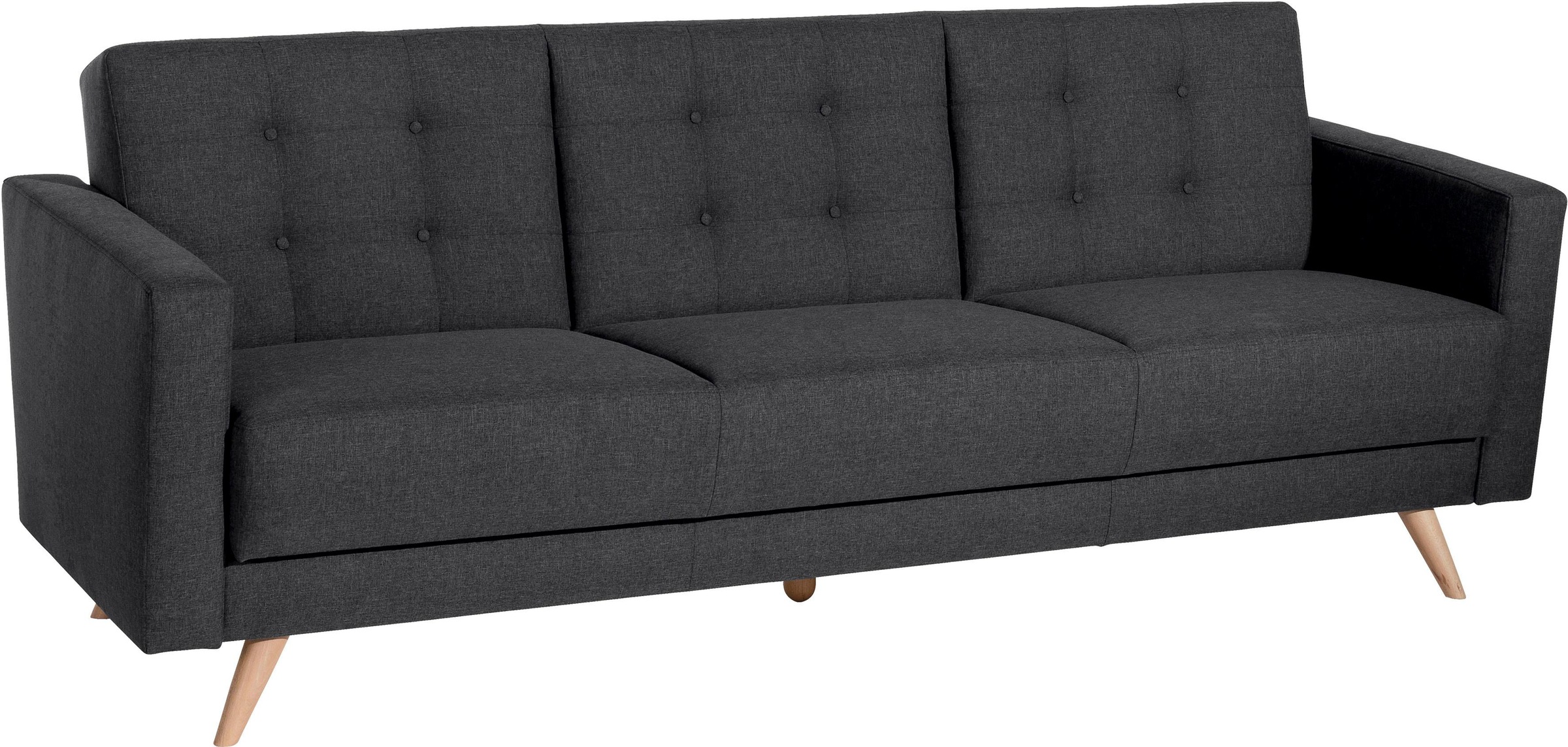 Max Winzer® 3-Sitzer »Julius Kippcouch mit komfortablem Federkern, klassisch und modern«, Schlafsofa, inklusive Bettfunktion & Bettkasten, Breite 224 cm